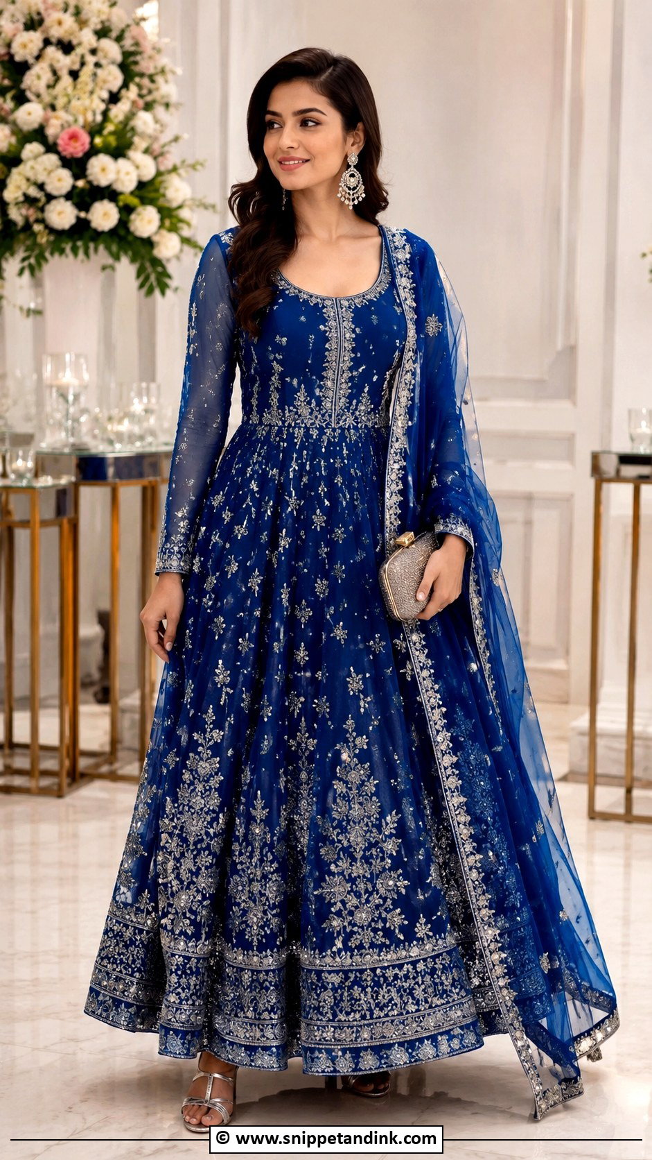 Blue Anarkali Dress for Wedding - Snippet and Ink - 30 Anarkali Dress for Wedding Ideas