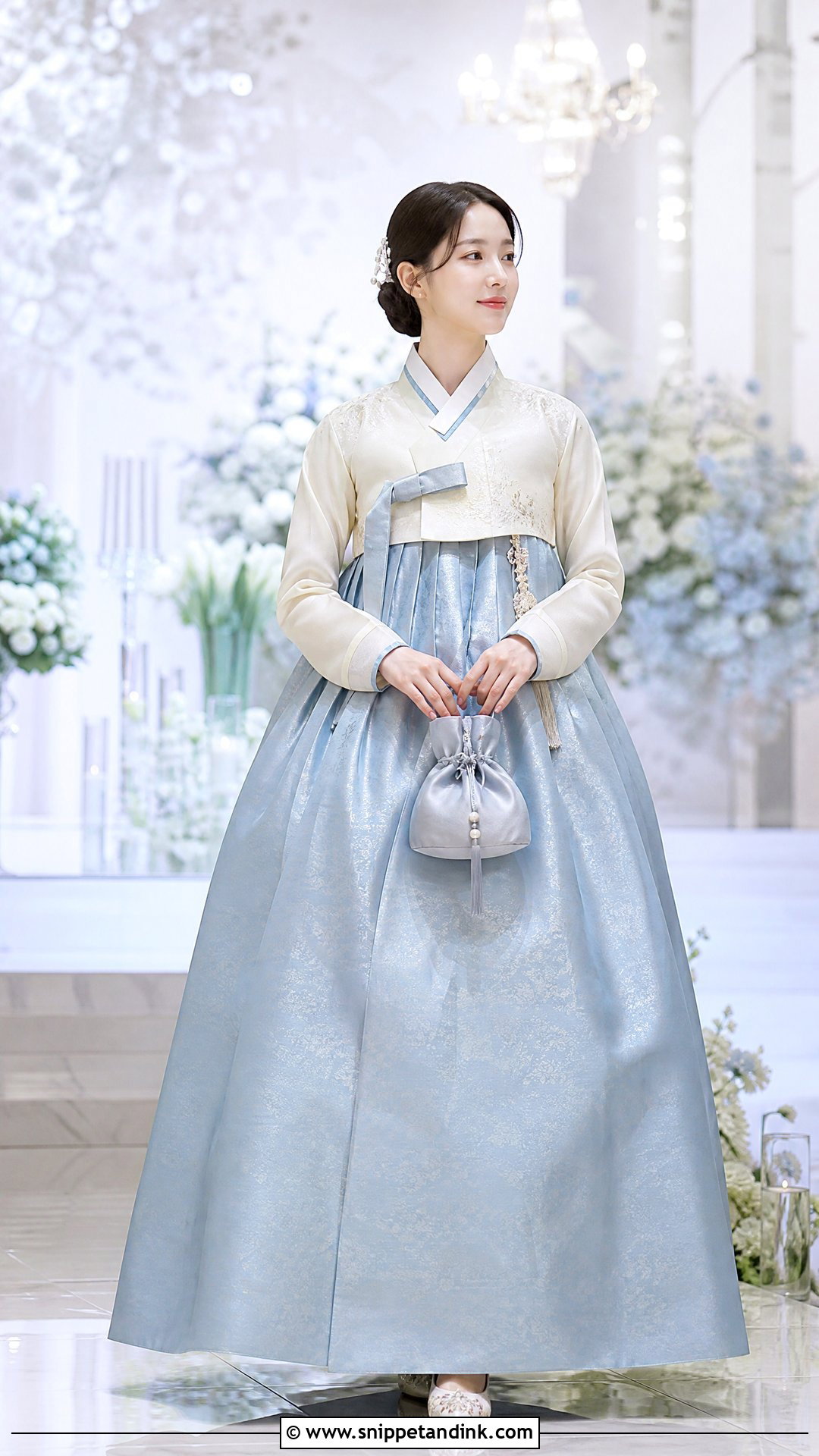 Blue And Ivory Korean Wedding Dress - Snippet and Ink - 25 Elegant Korean Wedding Dress Ideas