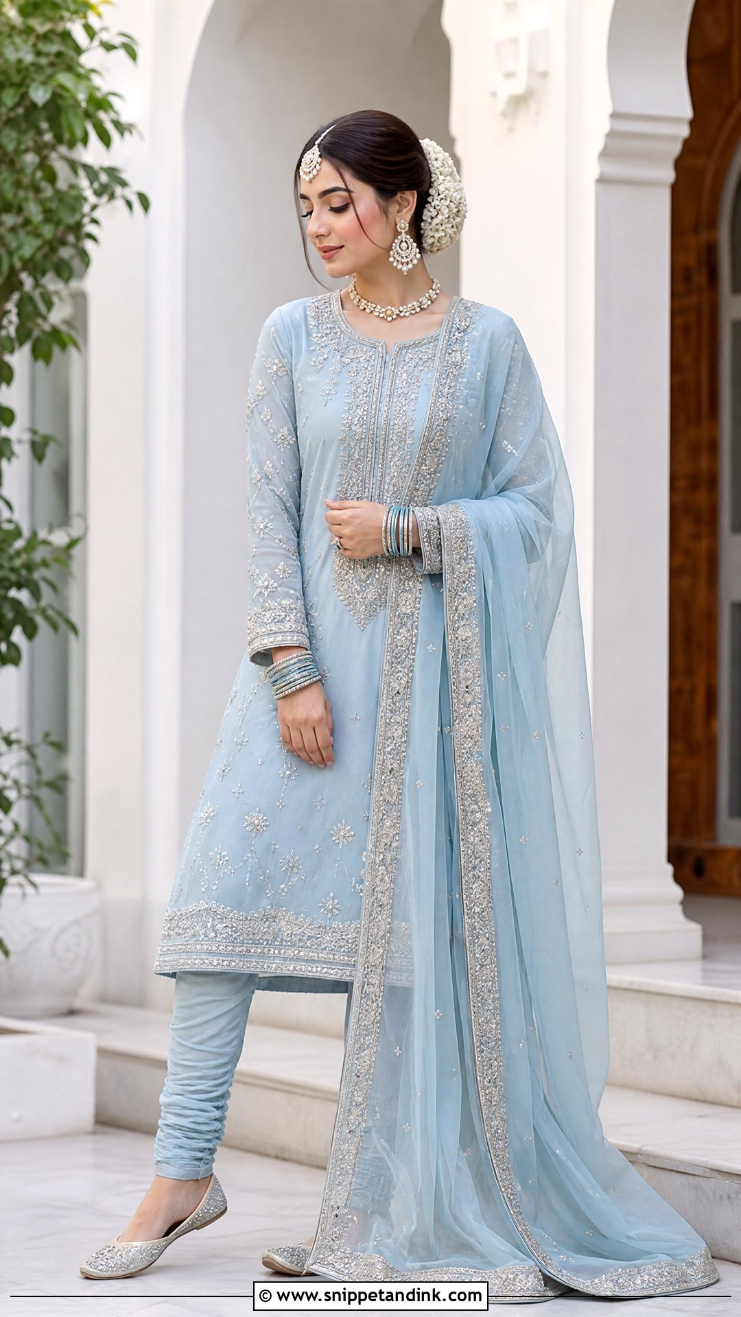 Blue And Silver Hyderabadi Bride - Snippet and Ink - 20 Hyderabadi Bride Ideas