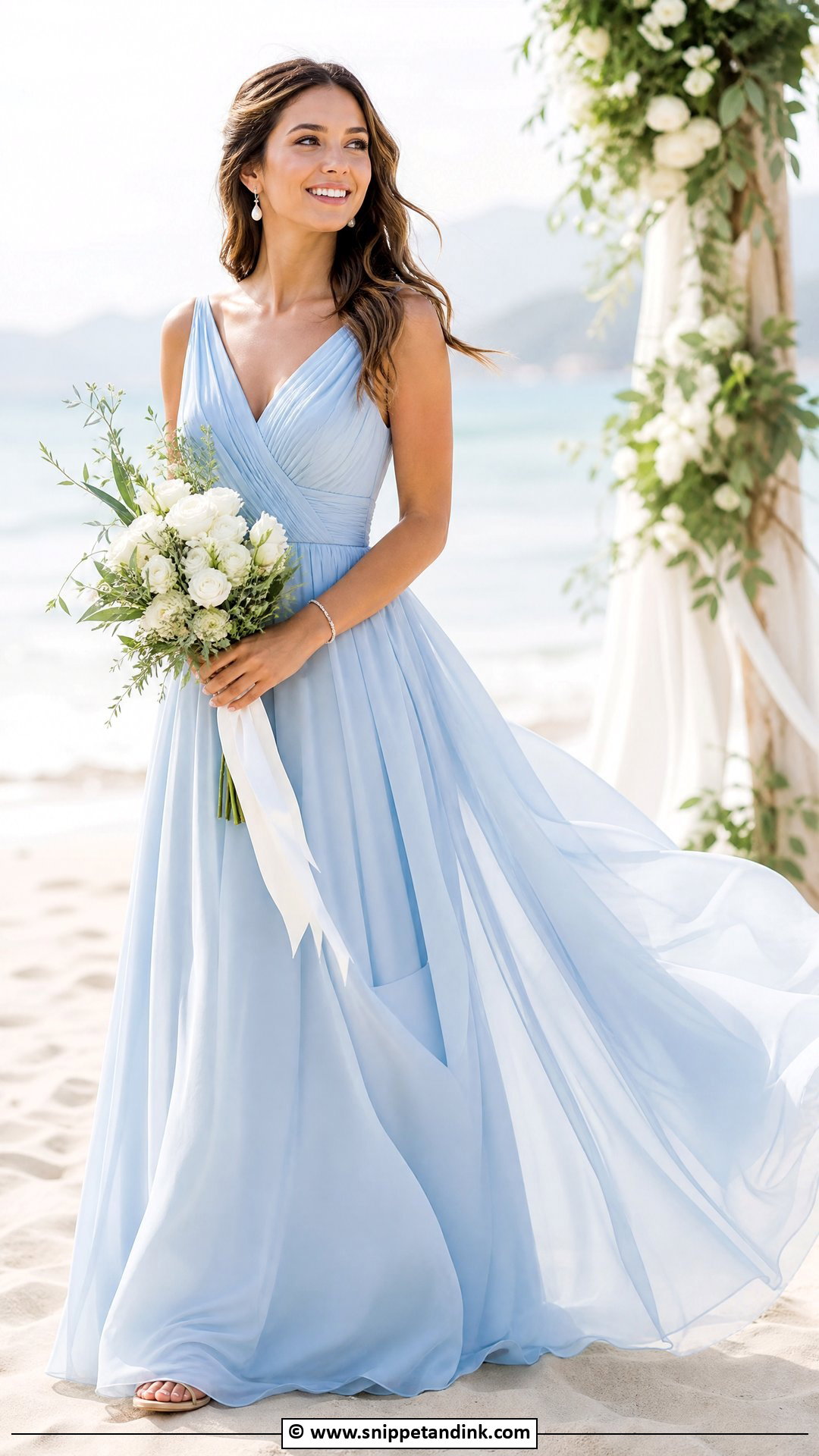 Blue Beach Wedding Dress - Snippet and Ink - 35 Blue Wedding Dress Ideas