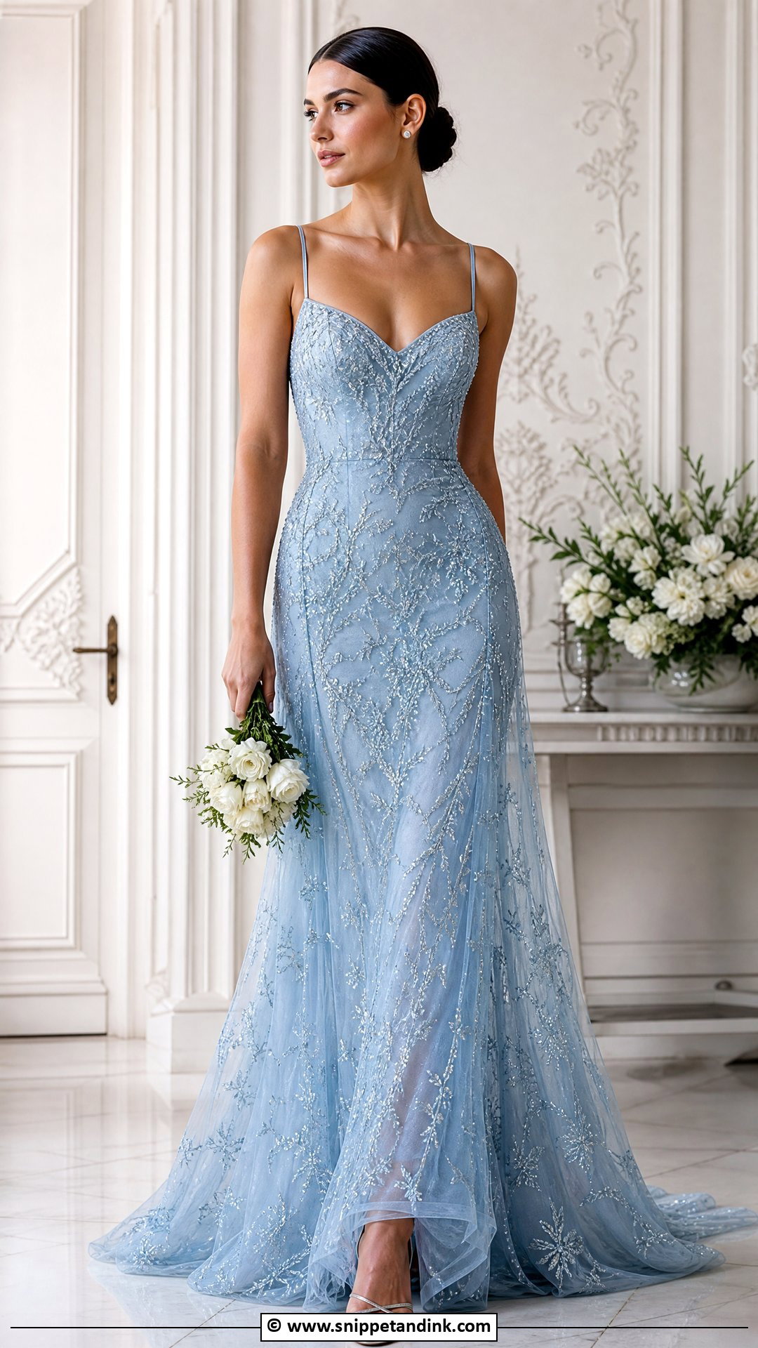 Blue Beaded Wedding Dress - Snippet and Ink - 35 Blue Wedding Dress Ideas