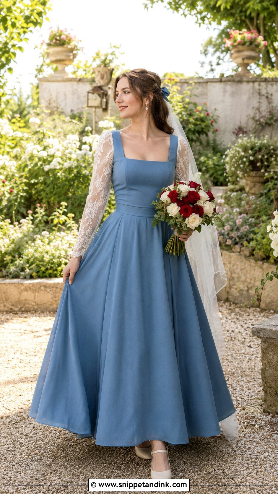 Blue Belle Inspired Wedding Dress - Snippet and Ink - 20 Belle Beauty and the Beast Wedding Dress Ideas