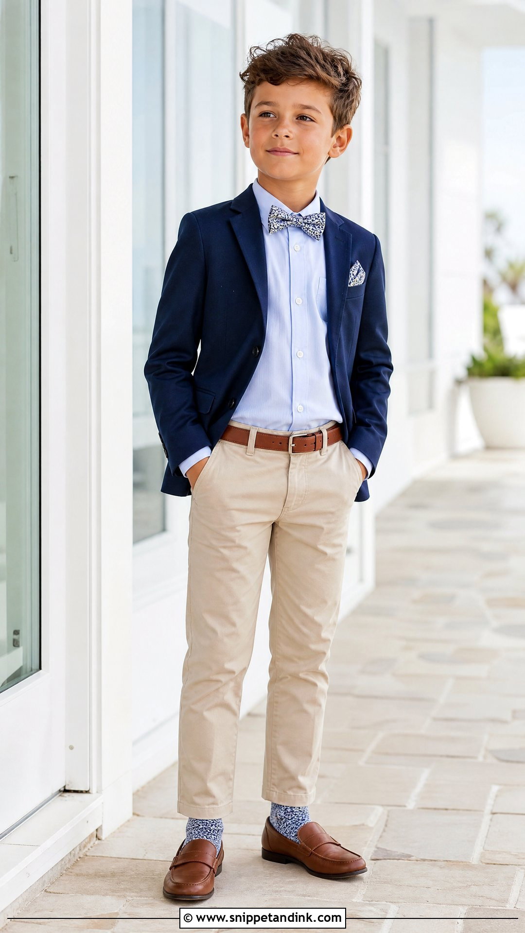 Blue Blazer And Chinos Page Boy Outfit - Snippet and Ink - 20 Page Boys Ideas