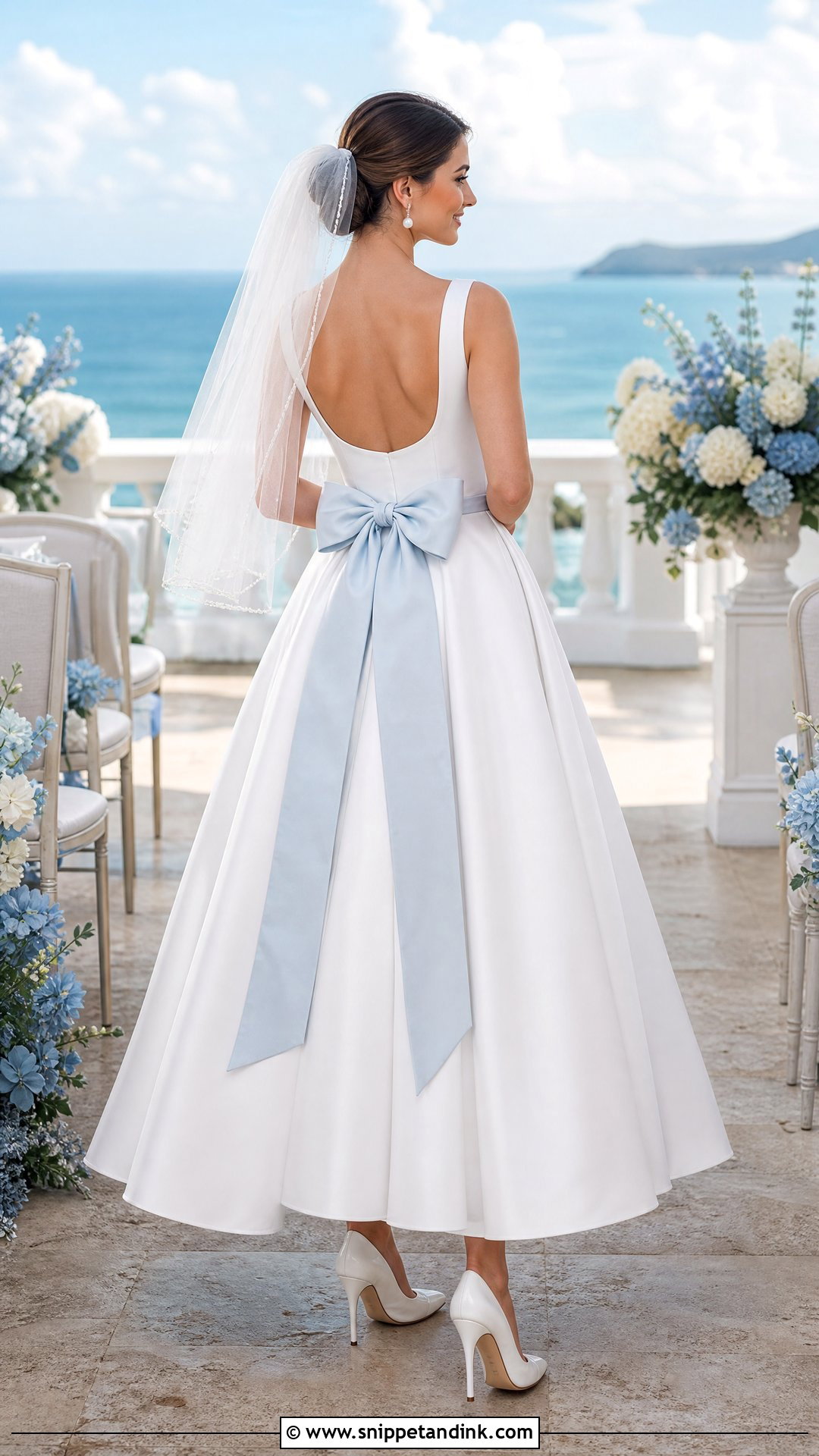 Blue Bow Wedding Dress - Snippet and Ink - 20 Wedding Dress with a Bow Ideas