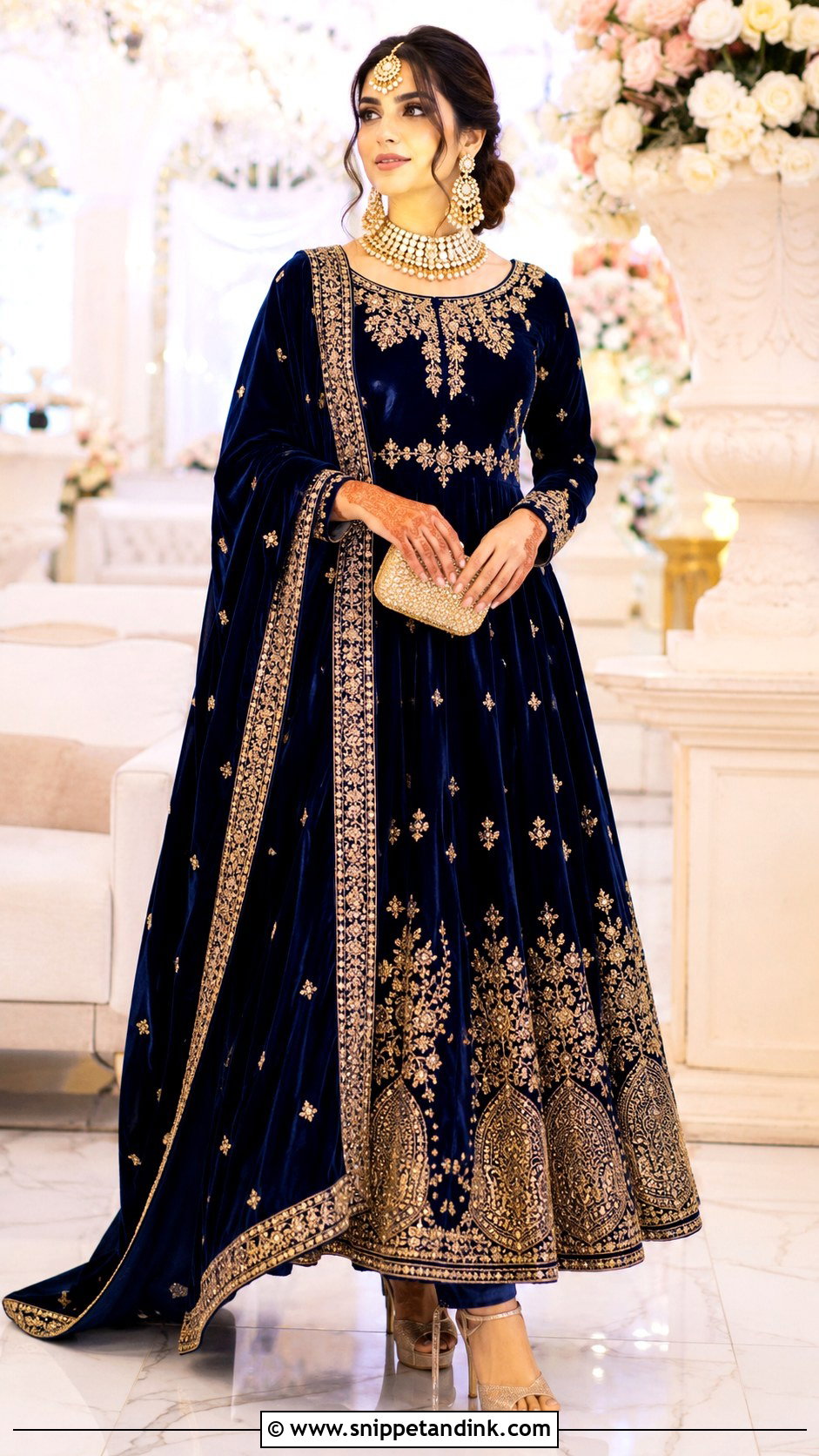 Blue Bridal Anarkali - Snippet and Ink - 25 Bridal Anarkali Ideas