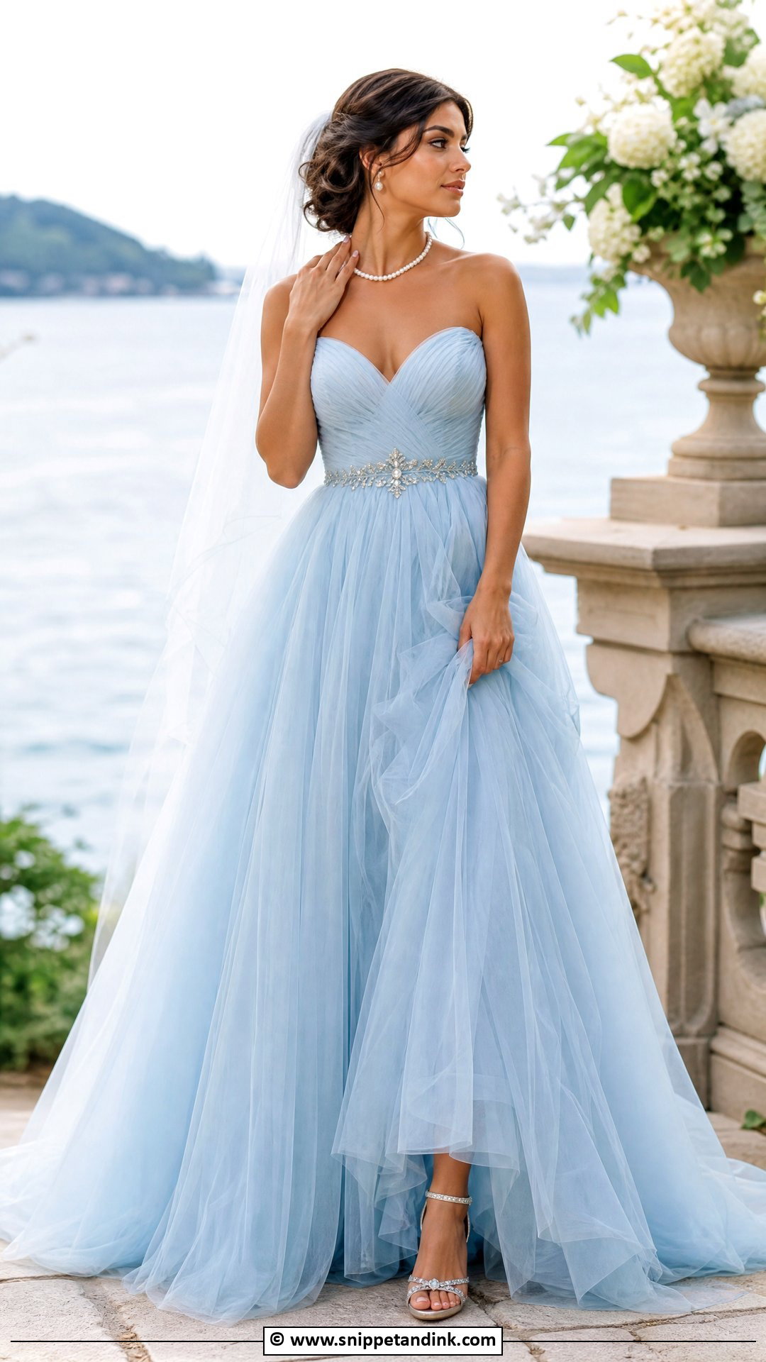Blue Bridal Dress - Snippet and Ink - 35 Bridal Dress Ideas