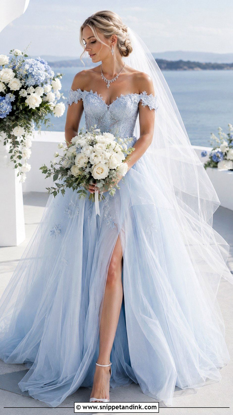Blue Bride Dress - Snippet and Ink - 25 Bride Dress Aesthetic Ideas