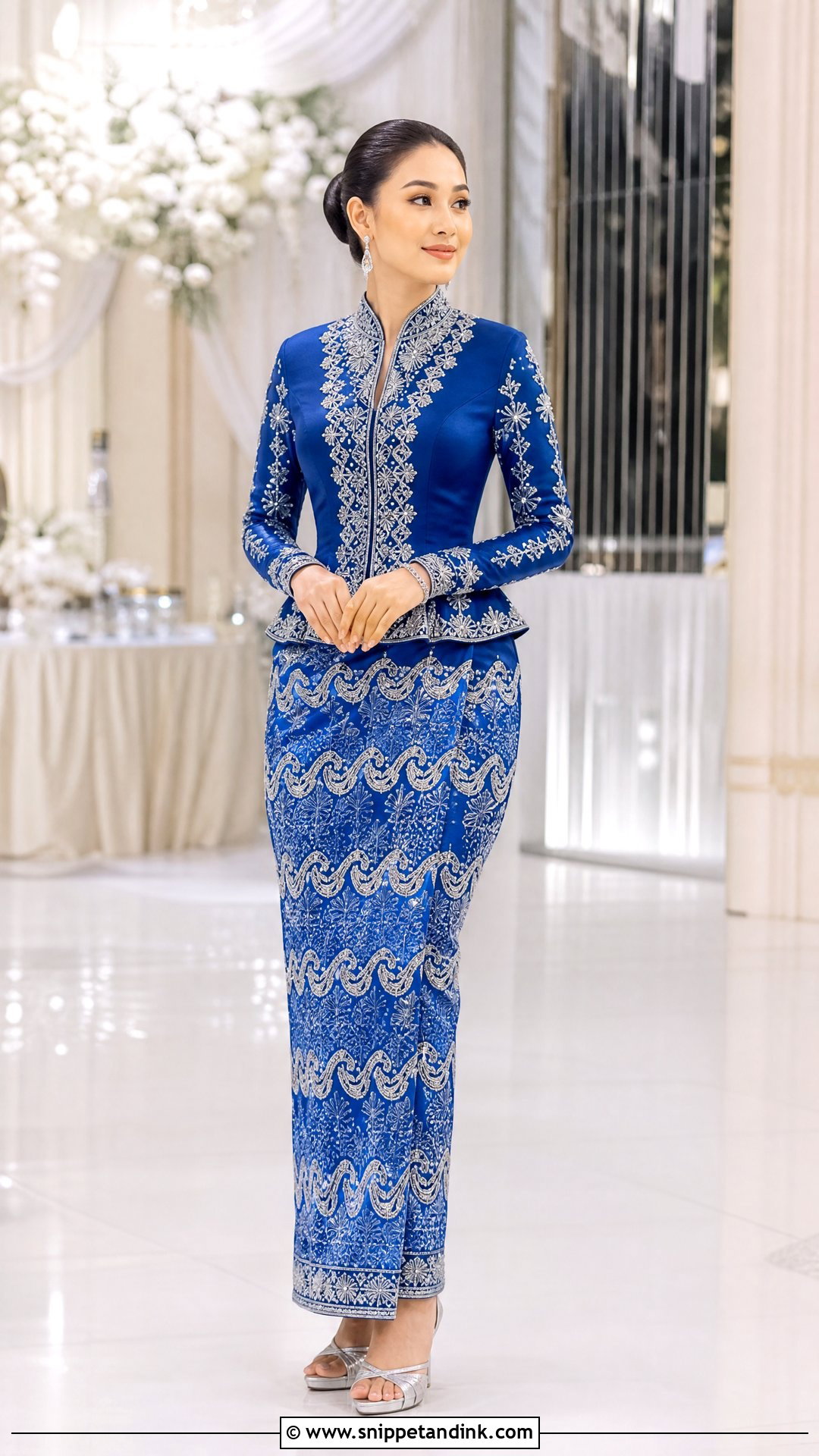 Blue Burmese Wedding Dress - Snippet and Ink - 25 Burmese Wedding Dress Ideas
