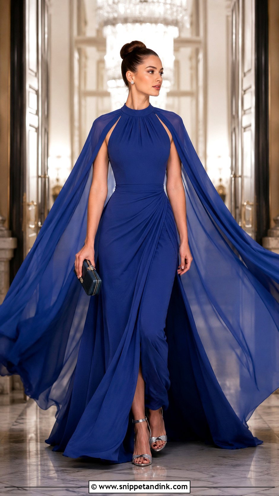 Blue Cape Ballgown - Snippet and Ink - 20 Blue Ballgown Ideas