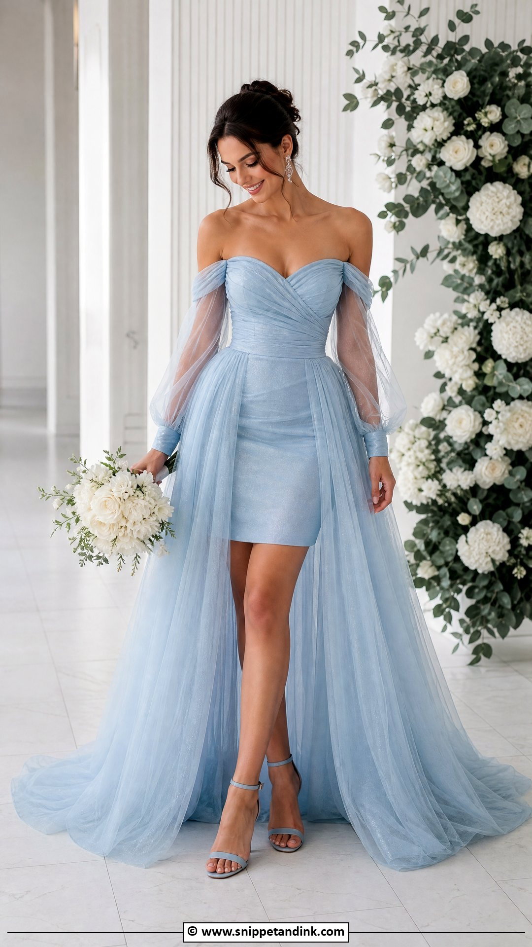 Blue Convertible Wedding Dress - Snippet and Ink - 35 Blue Wedding Dress Ideas