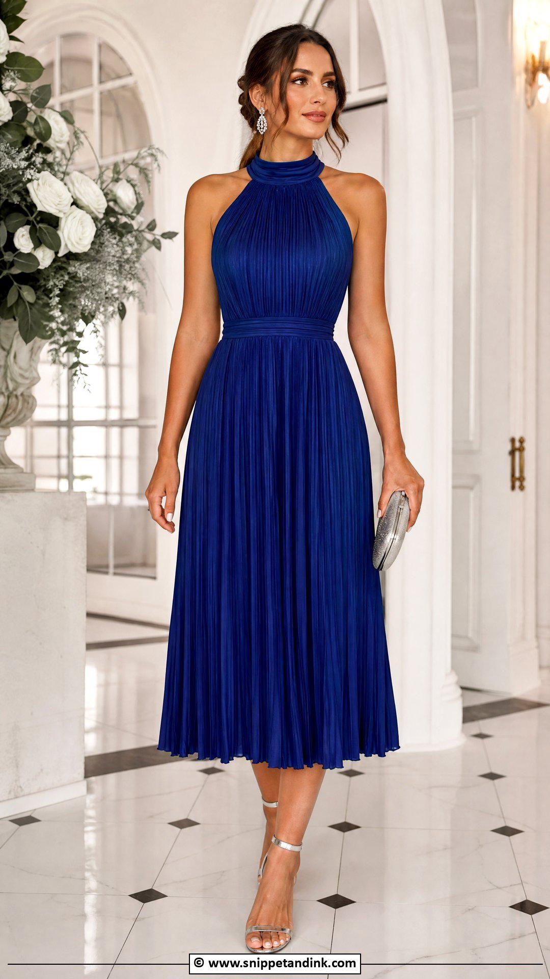 Blue Dress Wedding Party Outfit - Snippet and Ink - 30 Wedding Party Dress Ideas