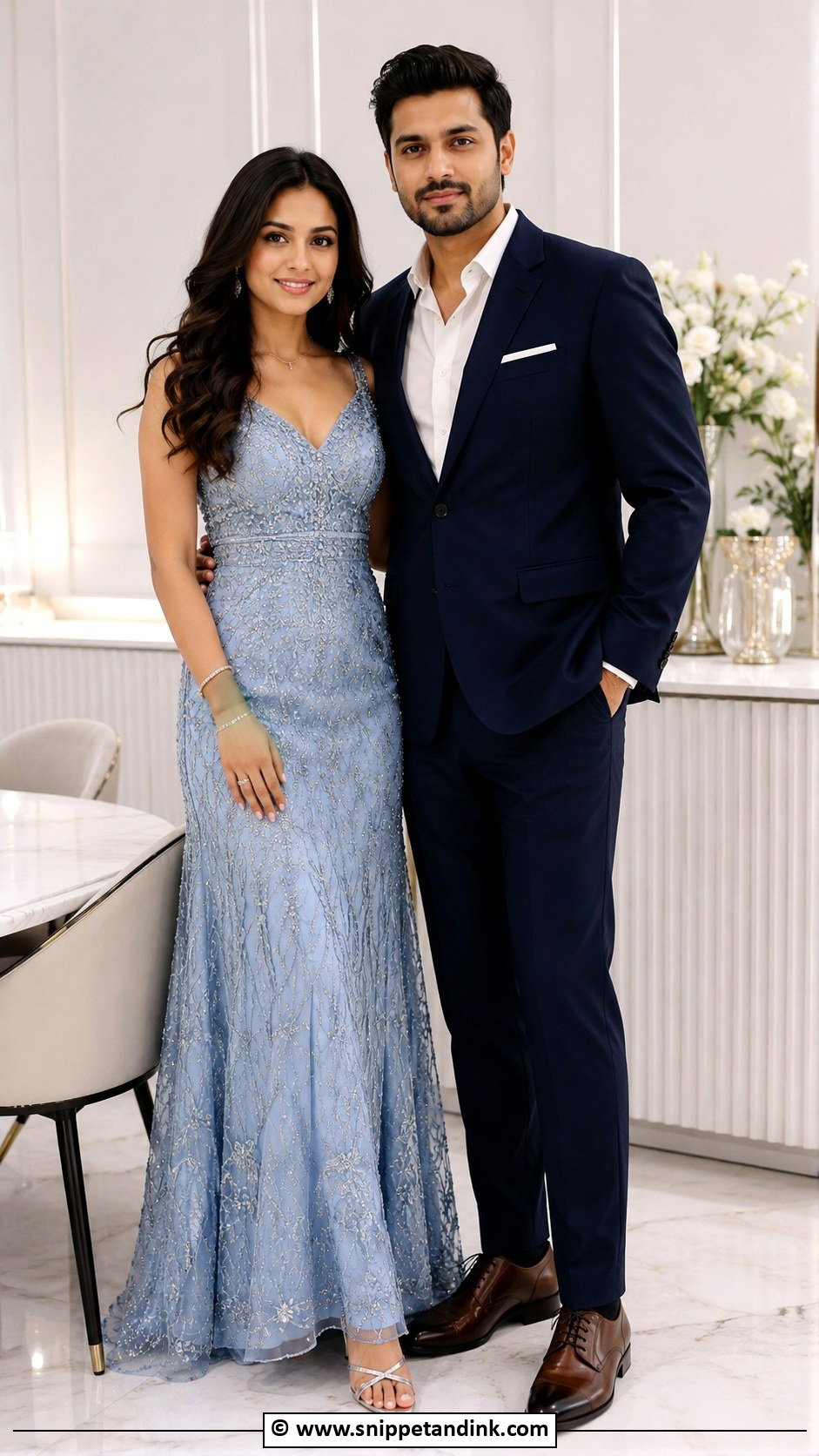 Blue Engagement Dress Couple - Snippet and Ink - 30 Engegment Dresses Couple