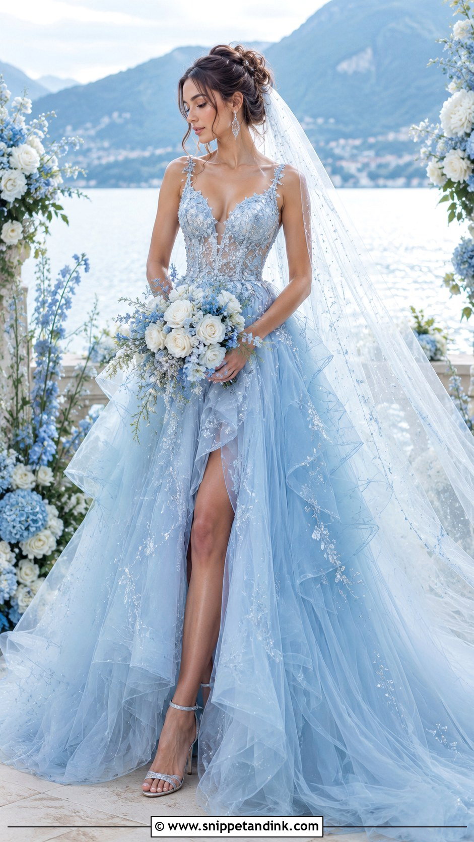 Blue Fairy Wedding Dress - Snippet and Ink - 30 Fairy Inspired Wedding Dress Ideas