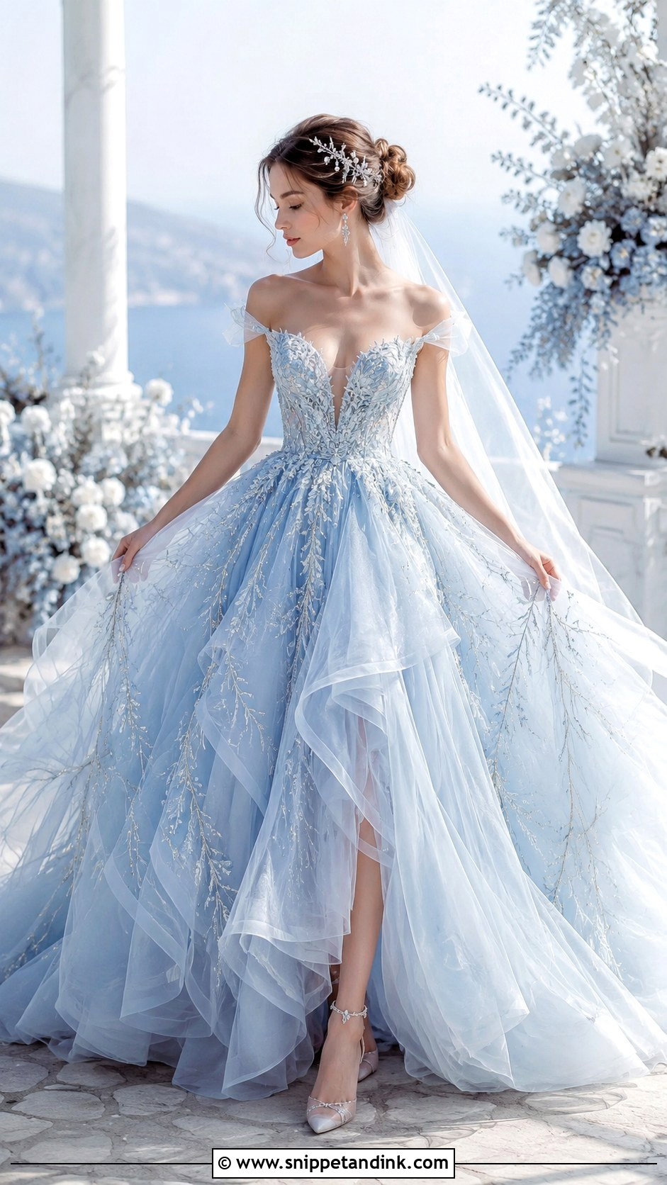 Blue Fairy Wedding Dress - Snippet and Ink - 30 Whimsical Wedding Dress Fairies Ideas