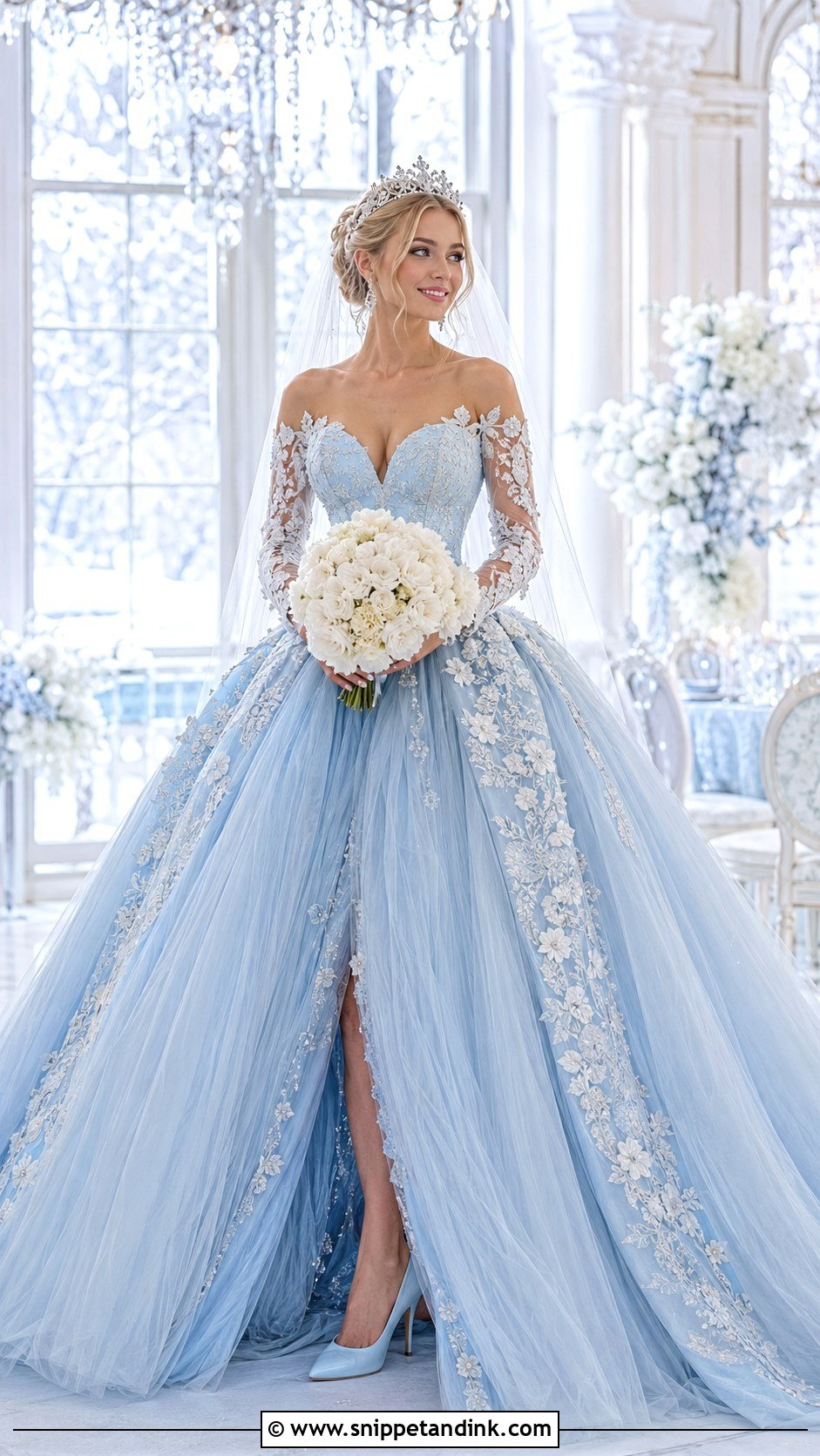 Blue Fantasy Wedding Dress - Snippet and Ink - 20 Fairy Tale Wedding Dress Fantasy Gowns