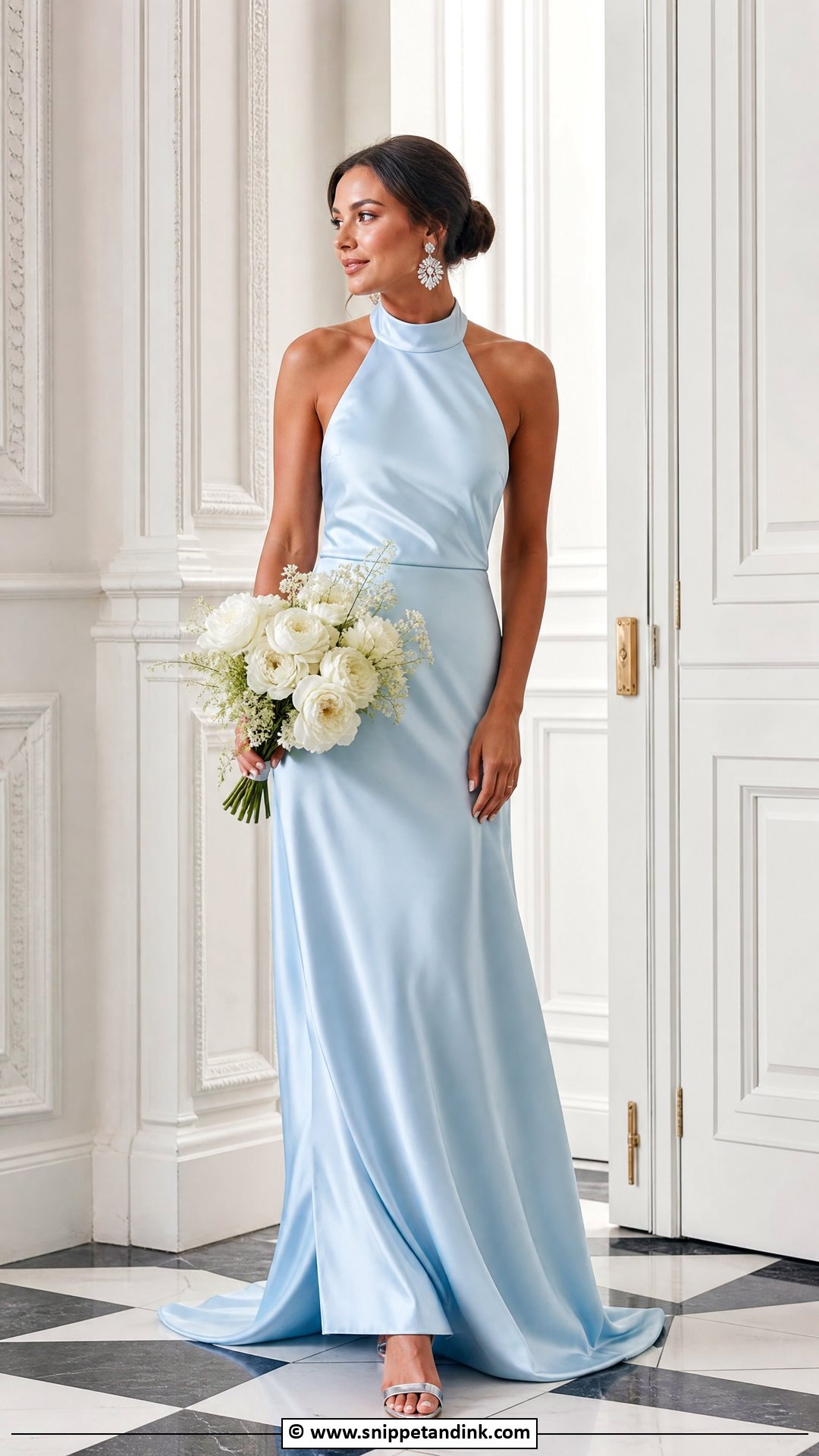 Blue Halter Wedding Dress - Snippet and Ink - 35 Blue Wedding Dress Ideas