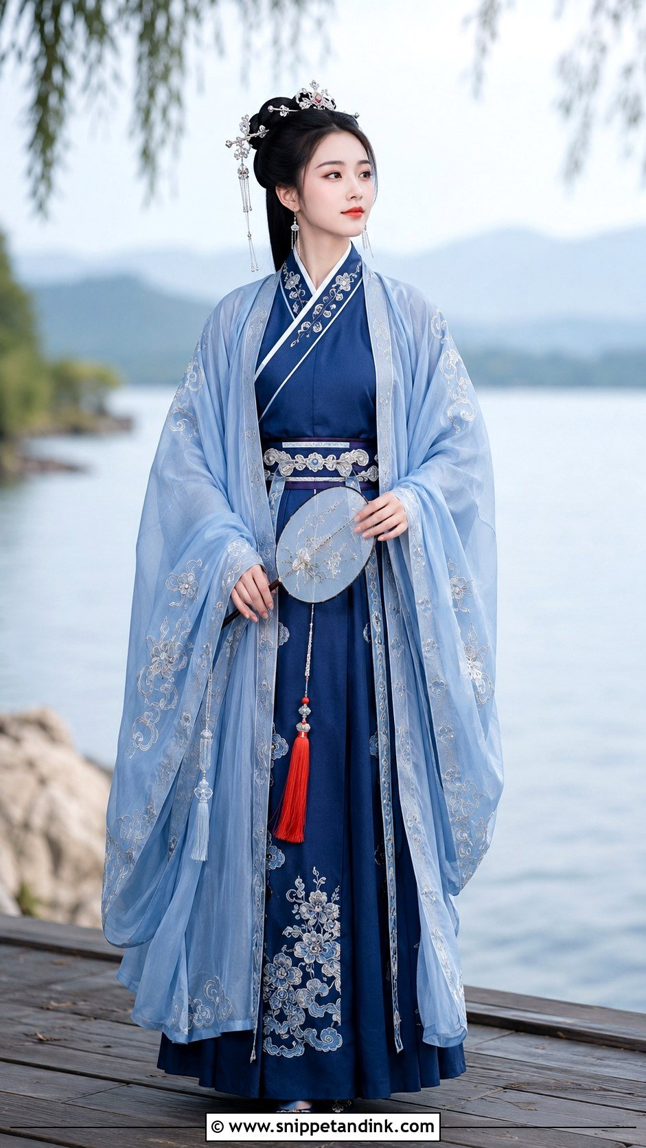 Blue Hanfu Wedding Outfit - Snippet and Ink - 20 Wedding Hanfu Ideas