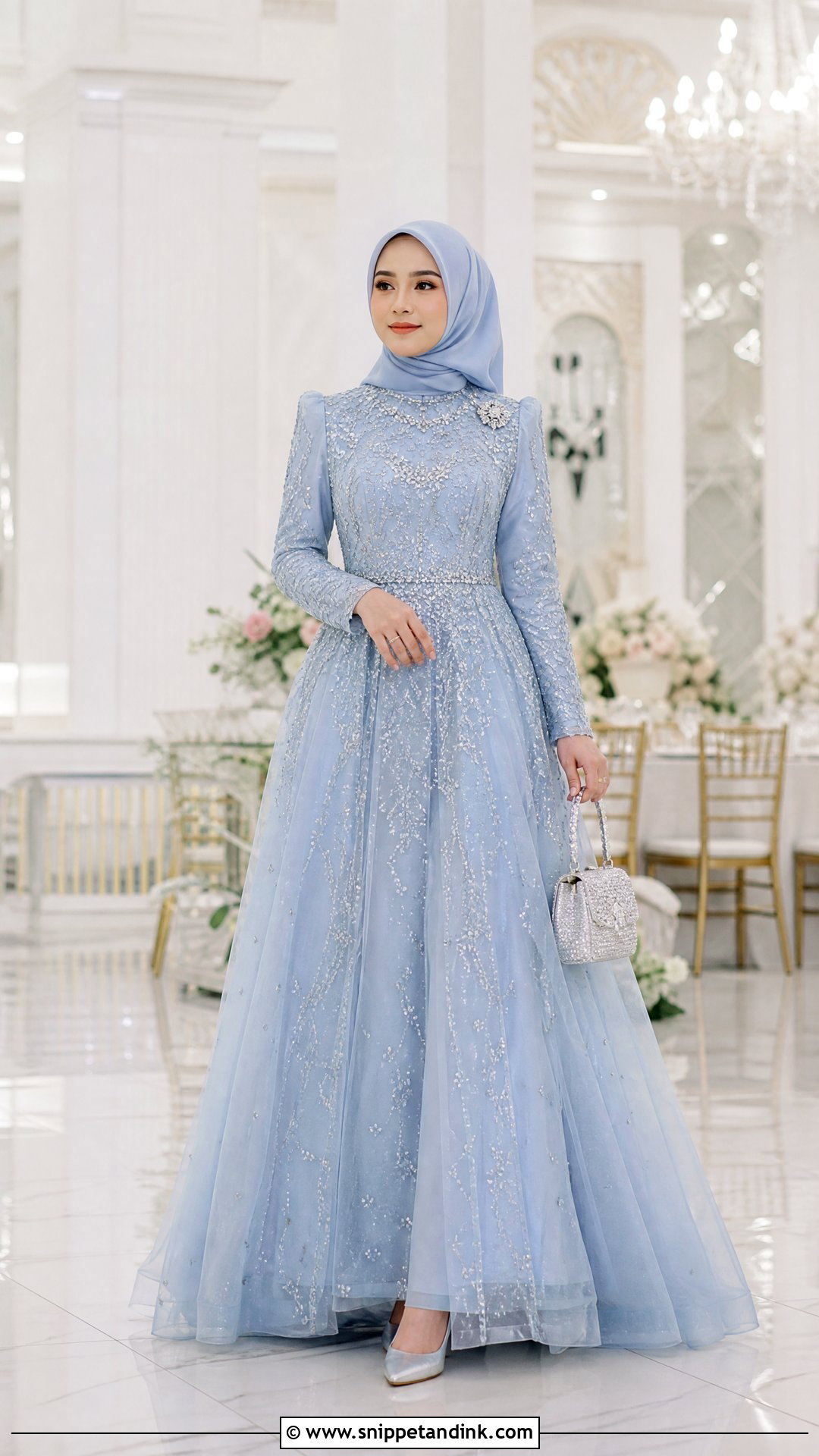 Blue Hijabi Princess Dress - Snippet and Ink - 20 Hijabi Princess Dress Ideas