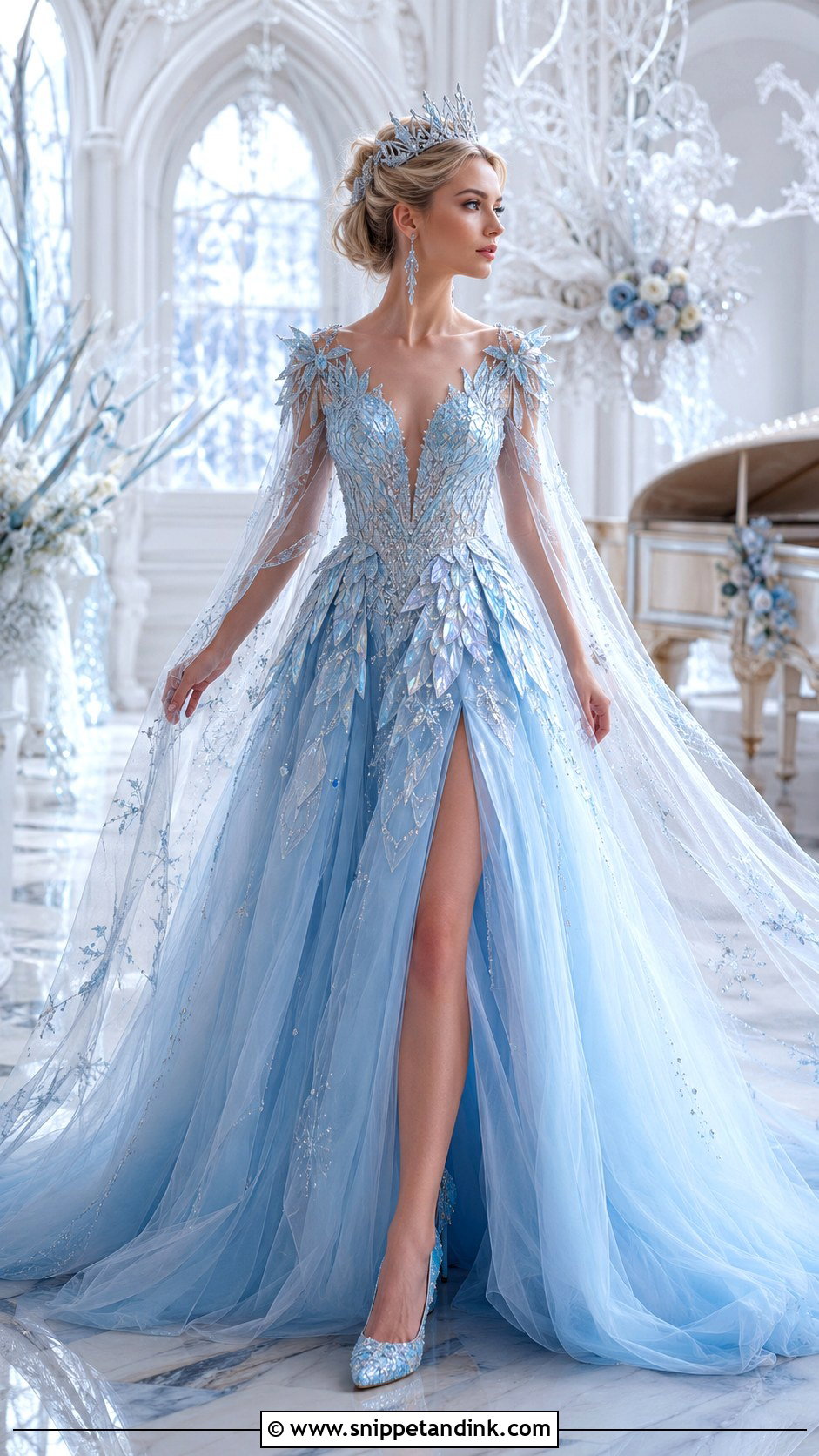 Blue Ice Dragon Wedding Dress - Snippet and Ink - 20 Dragon Wedding Dress Ideas