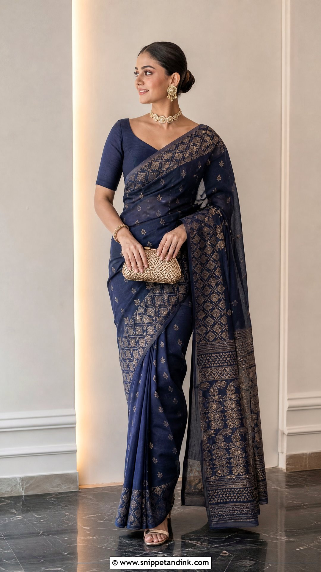 Blue Jamdani Bride Saree - Snippet and Ink - 25 Jamdani Bride Ideas