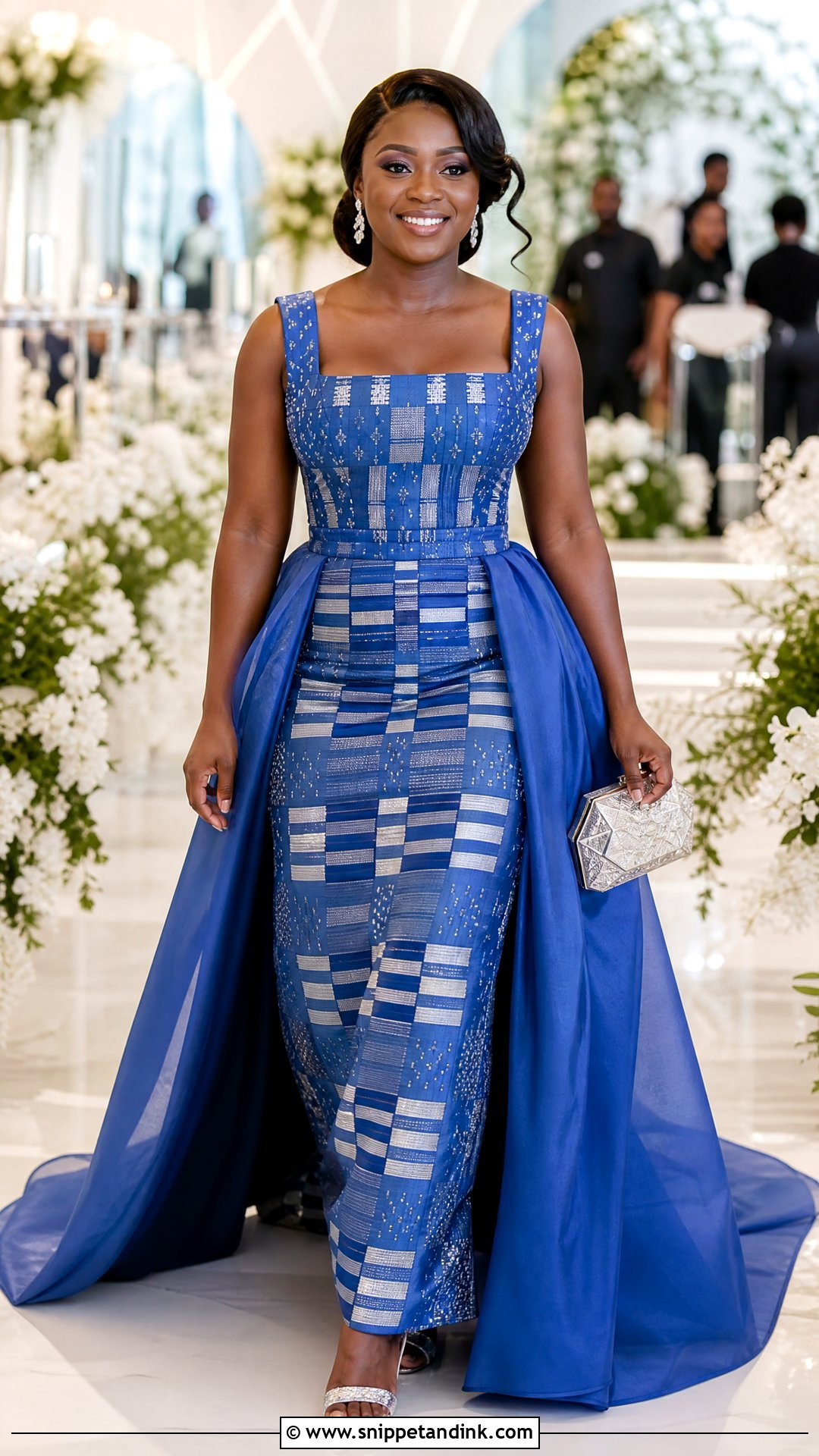 Blue Kente Ghana Wedding Dress - Snippet and Ink - 25 Ghana Wedding Dress Ideas