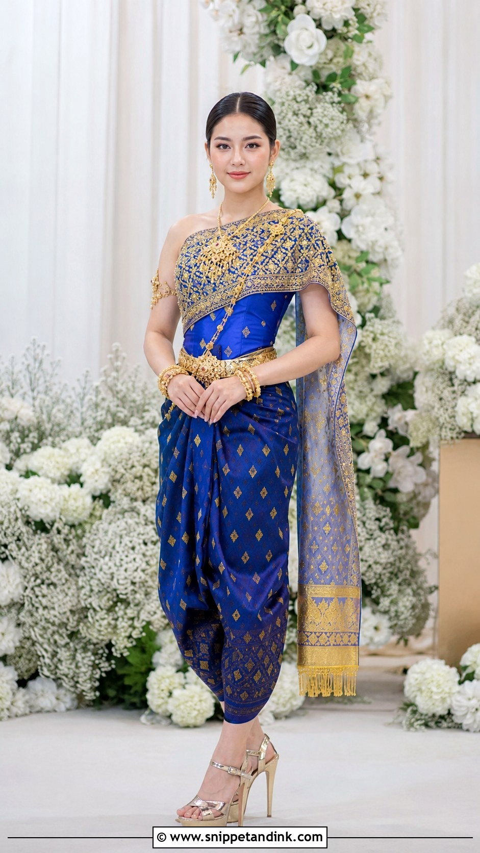 Blue Khmer Wedding Dress - Snippet and Ink - 25 Khmer Wedding Dress Ideas