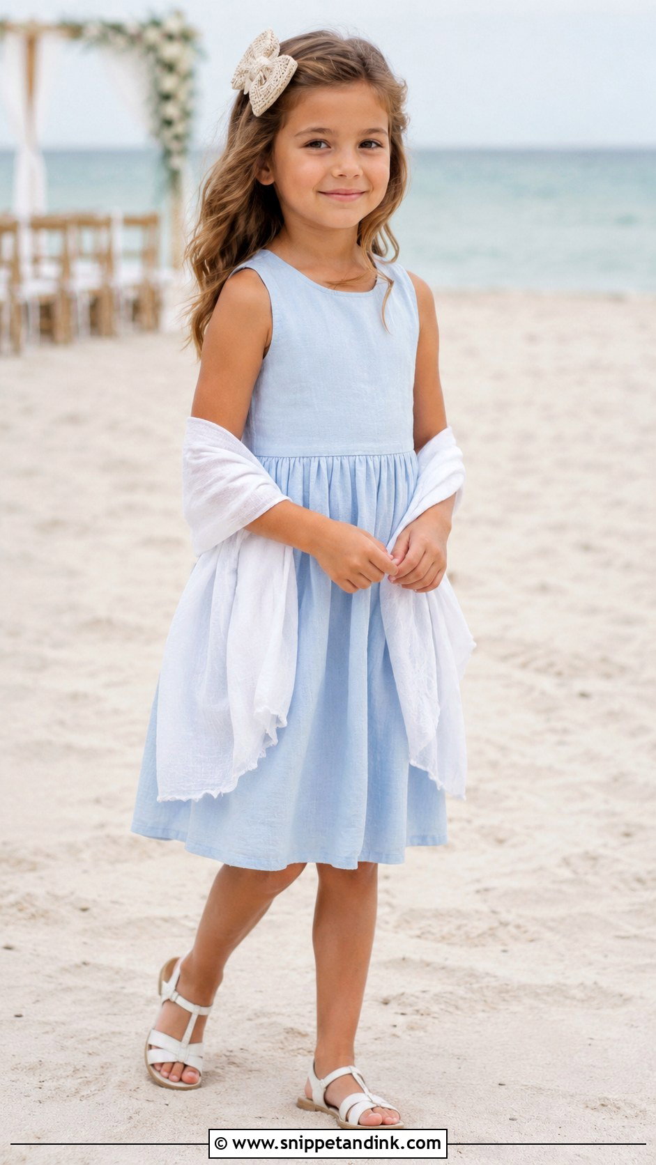 Blue Kids Dress For Beach Wedding - Snippet and Ink - 25 Kids Dresses for Weddings