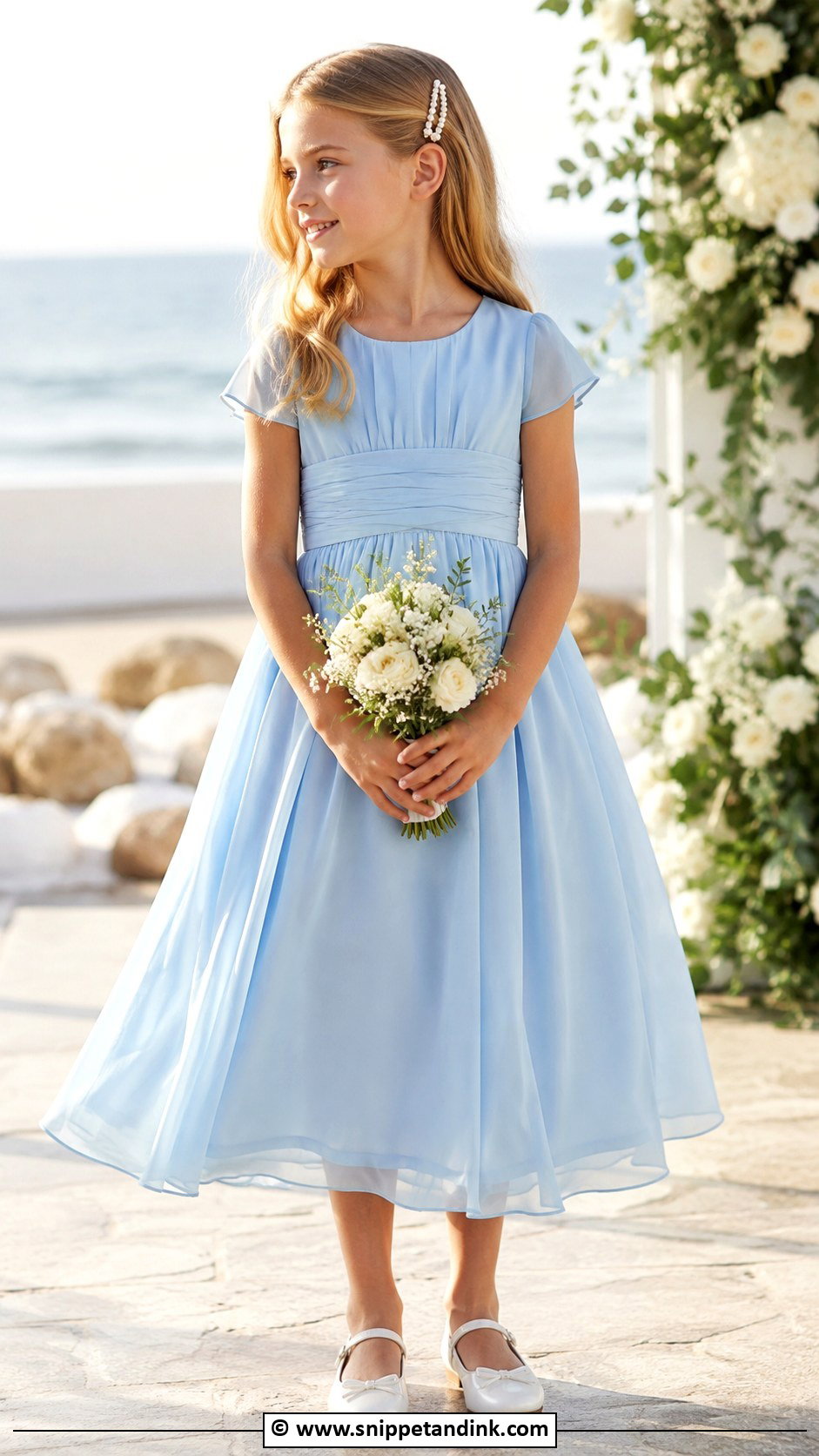 Blue Kids Wedding Dress - Snippet and Ink - 30 Kids Wedding Dress Ideas
