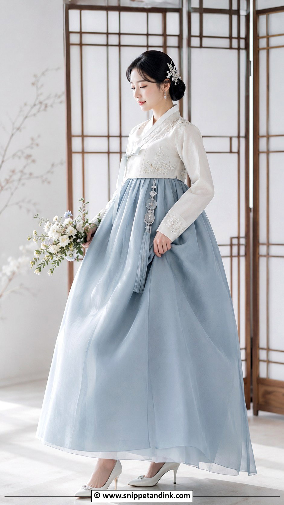 Blue Korean Wedding Dress - Snippet and Ink - 25 Korean Wedding Dresses
