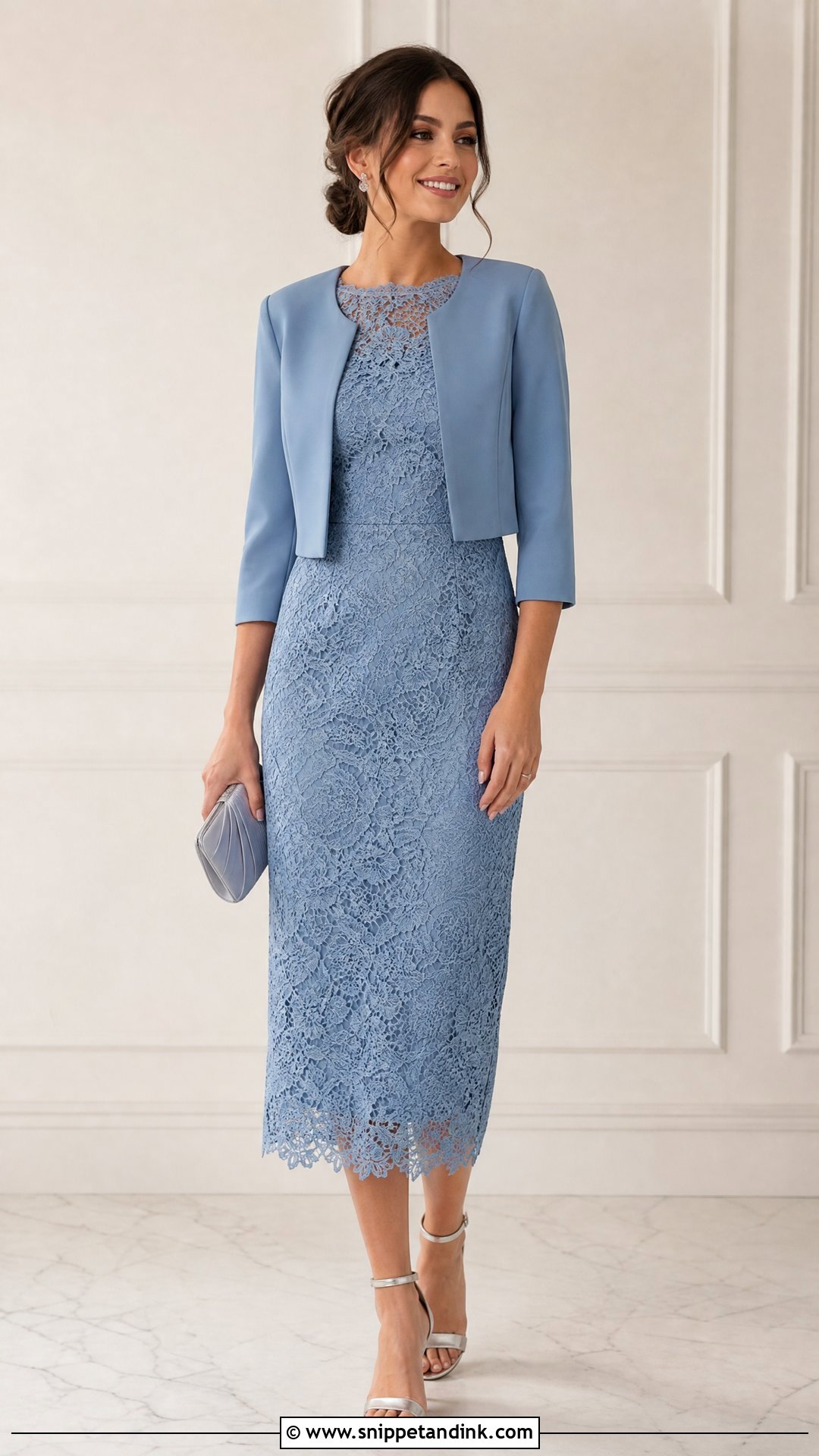Blue Lace Wedding Witness Dress - Snippet and Ink - 20 Wedding Witness Dress Ideas