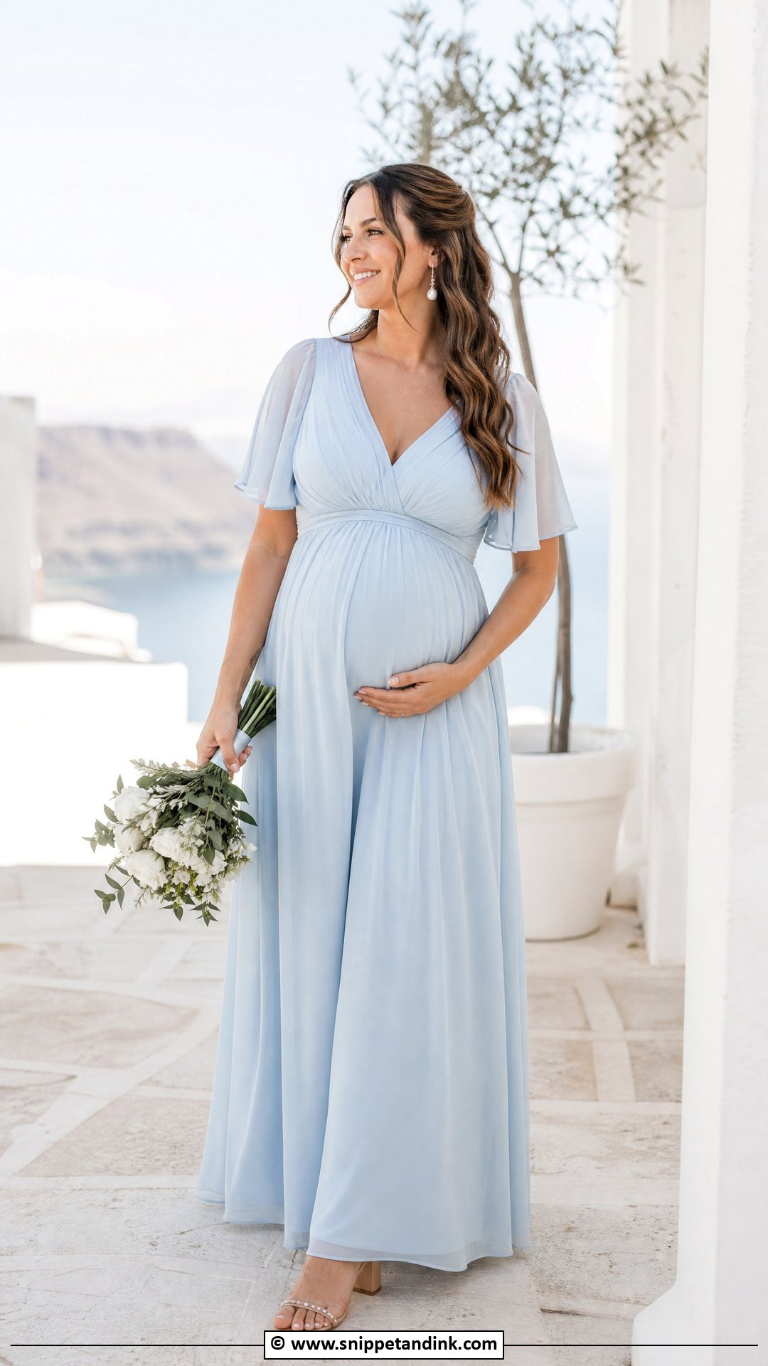 Blue Maternity Wedding Dress - Snippet and Ink - 35 Blue Wedding Dress Ideas