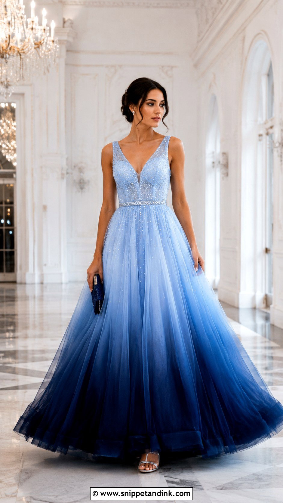 Blue Ombre Tulle Ball Gown - Snippet and Ink - 20 Ball Gown Blue Ideas