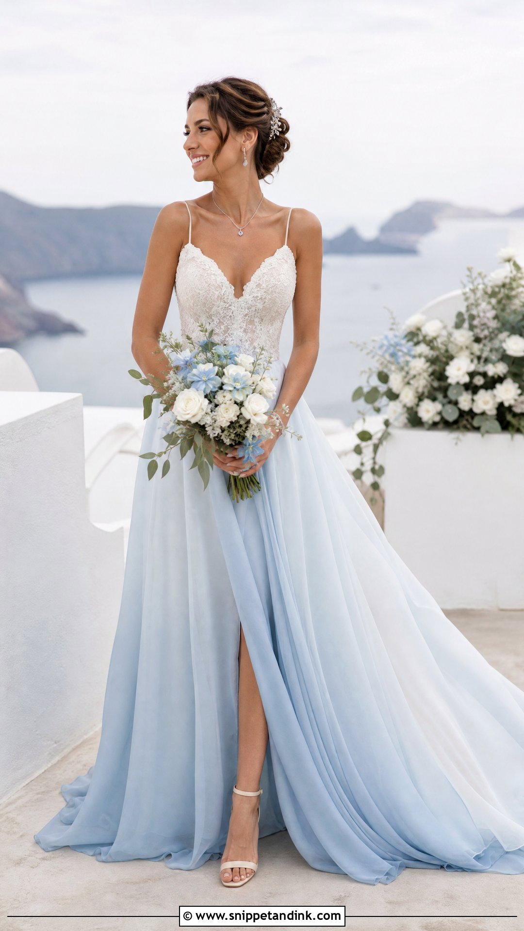 Blue Ombre Wedding Dress - Snippet and Ink - 25 Ombre Wedding Dress Ideas
