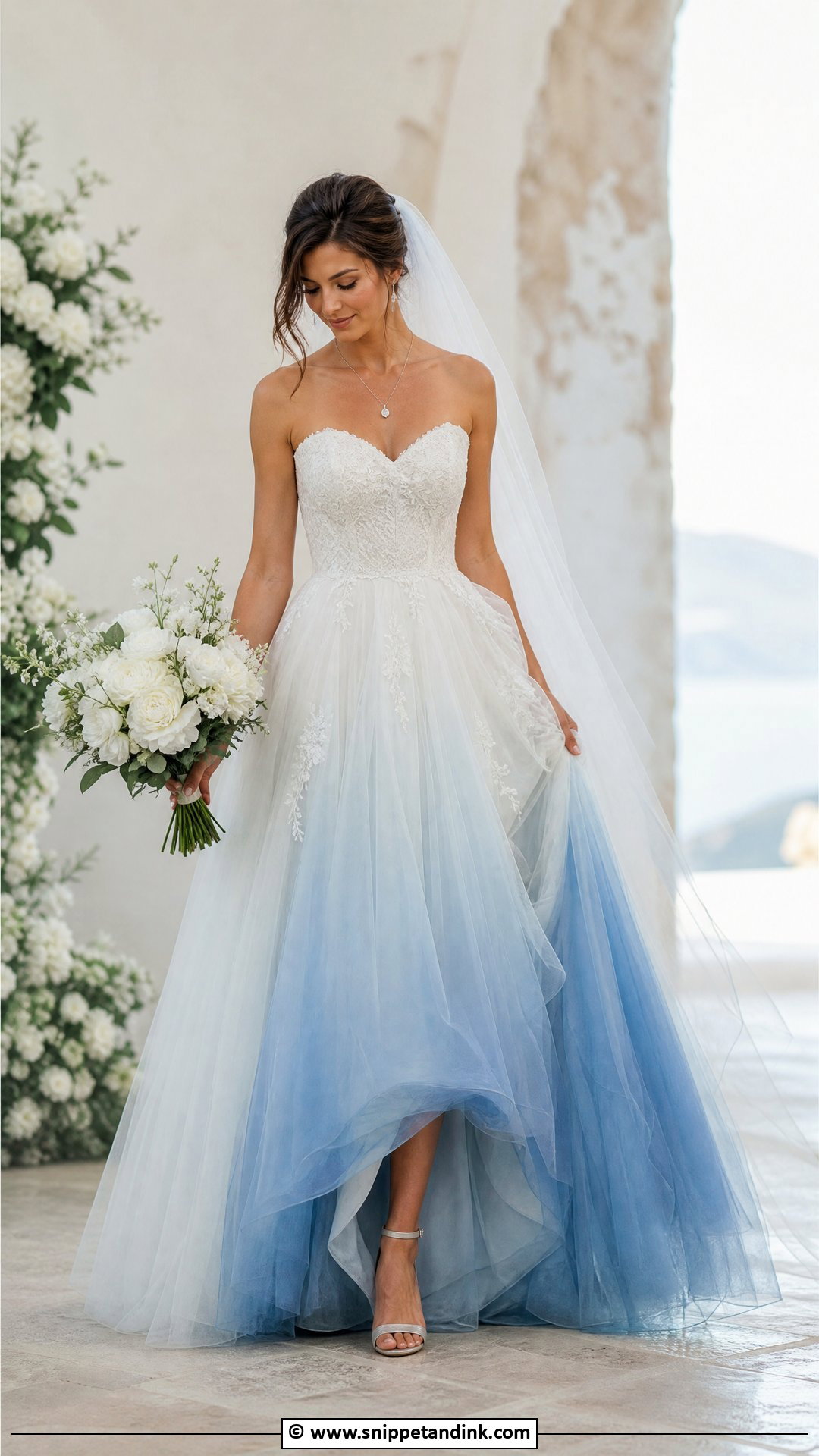 Blue Ombre Wedding Dress - Snippet and Ink - 35 Blue Wedding Dress Ideas