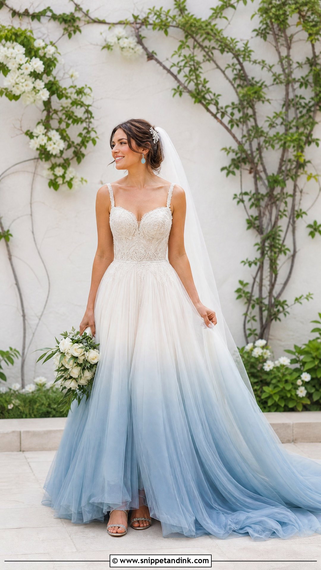 Blue Ombre Wedding Gown - Snippet and Ink - 20 Whimsical Wedding Gown Ideas