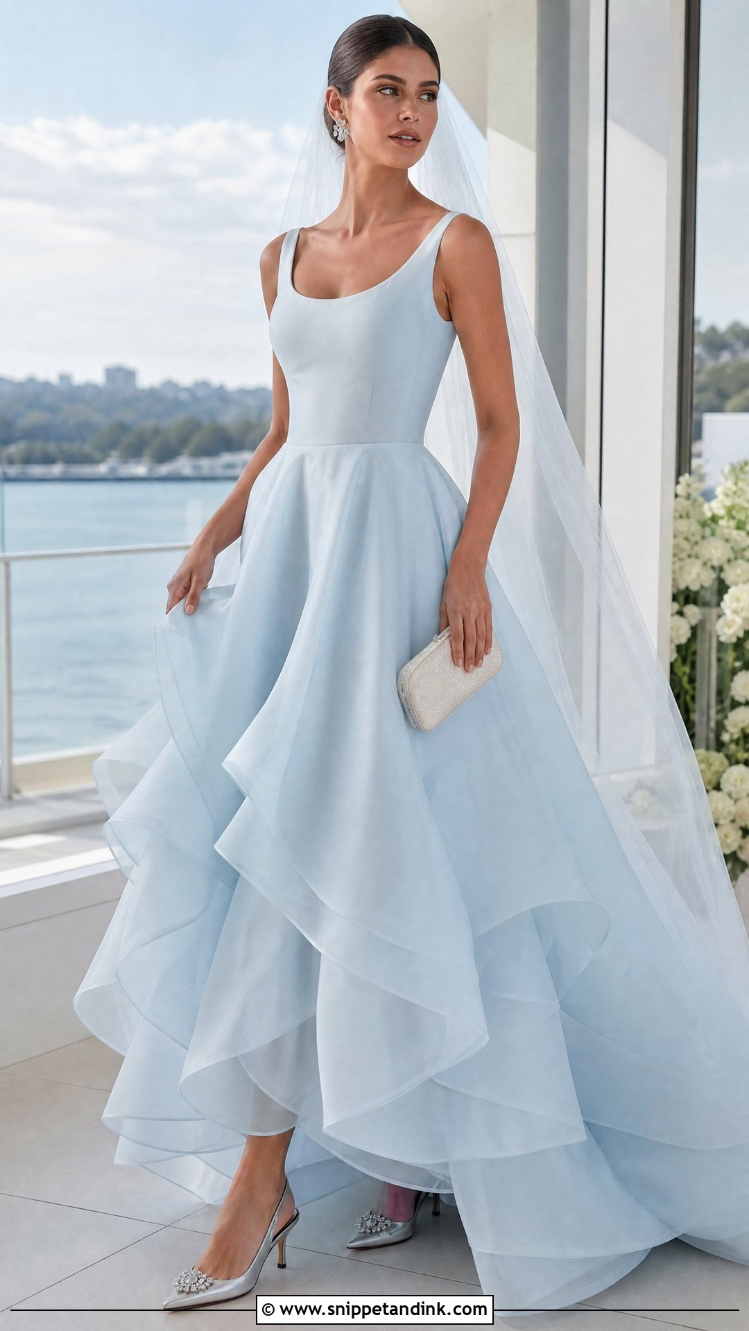 Blue Organza Wedding Dress - Snippet and Ink - 20 Unique Wedding Dress Ideas