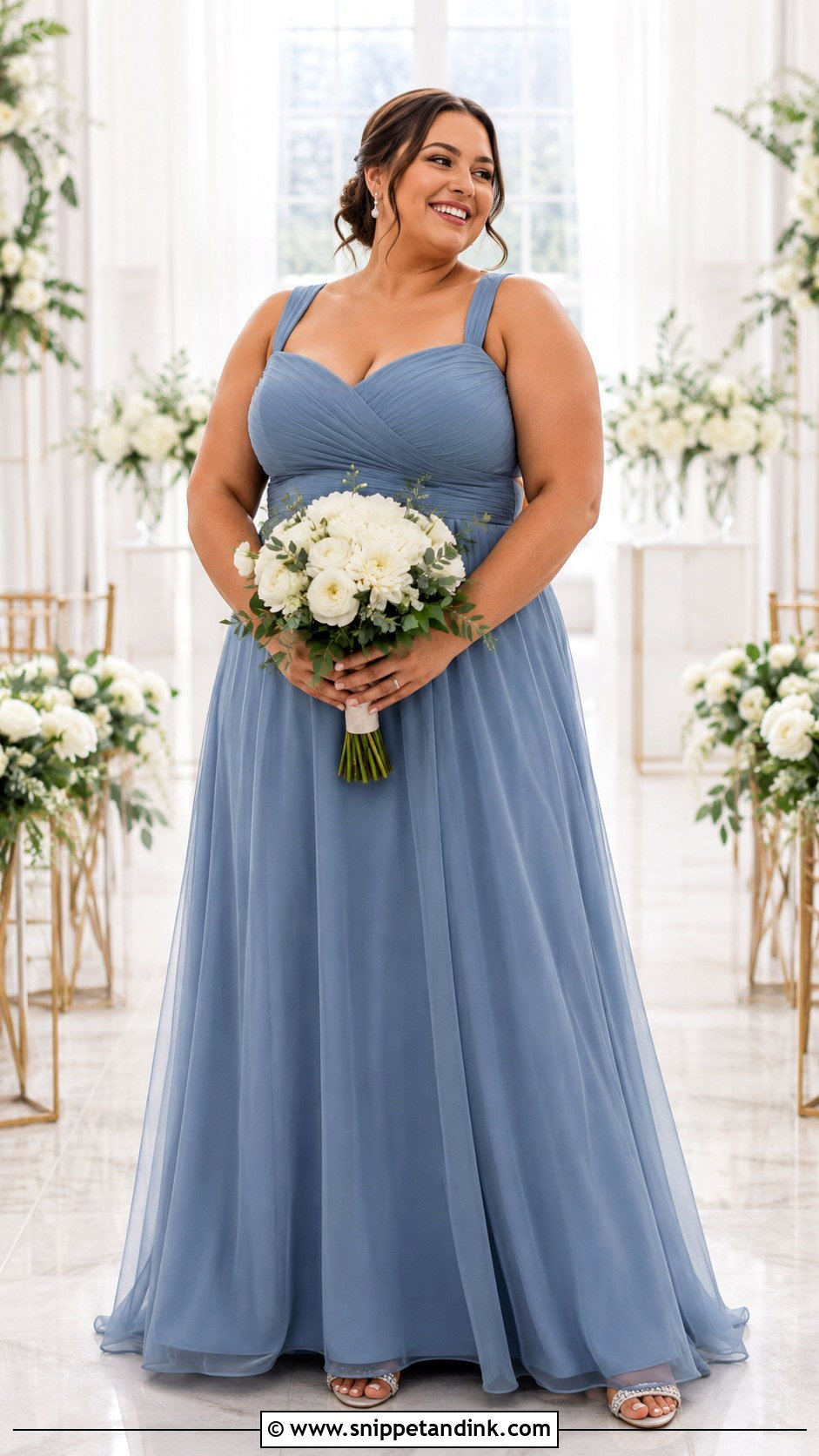 Blue Plus Size Wedding Dress - Snippet and Ink - 25 Blue Wedding Dresses