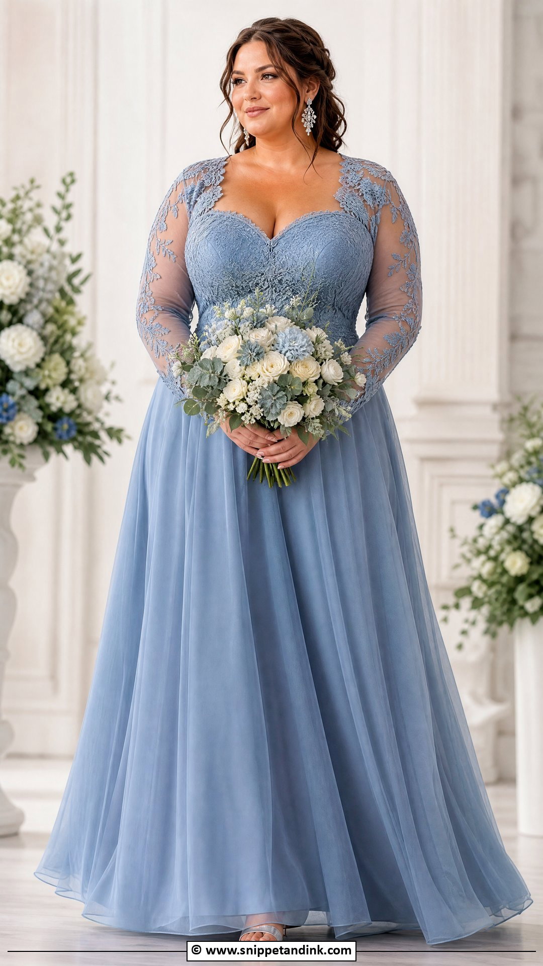 Blue Plus Size Wedding Dress - Snippet and Ink - 35 Blue Wedding Dress Ideas