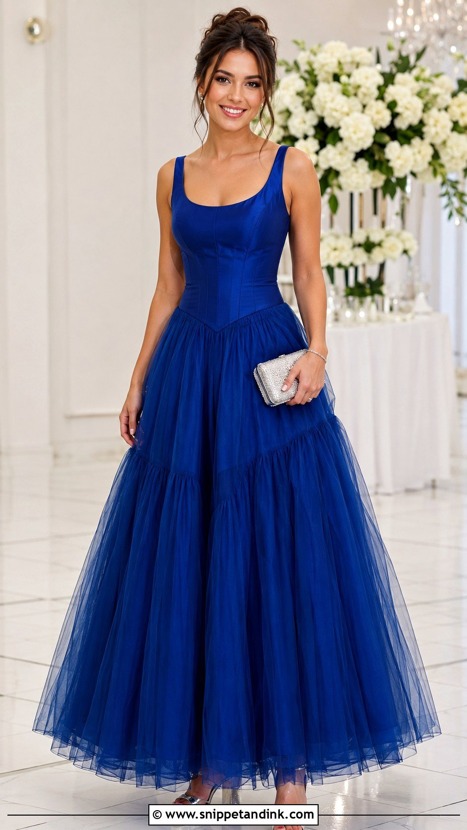 Blue Prom Drop Waist Ball Gown - Snippet and Ink - 20 Drop Waist Ball Gown Ideas