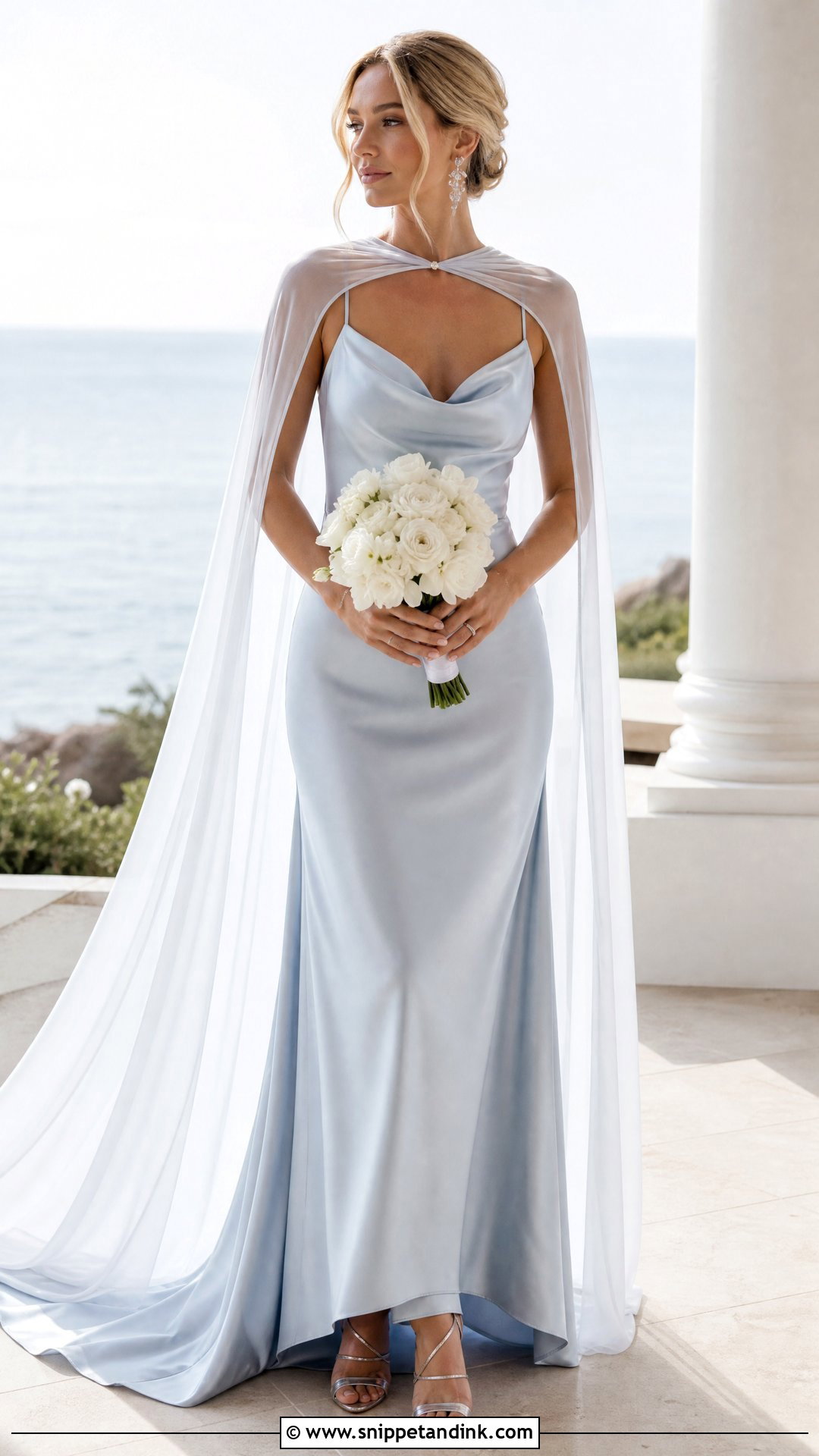 Blue Satin Wedding Dress - Snippet and Ink - 20 Unique Nontraditional Wedding Dresses