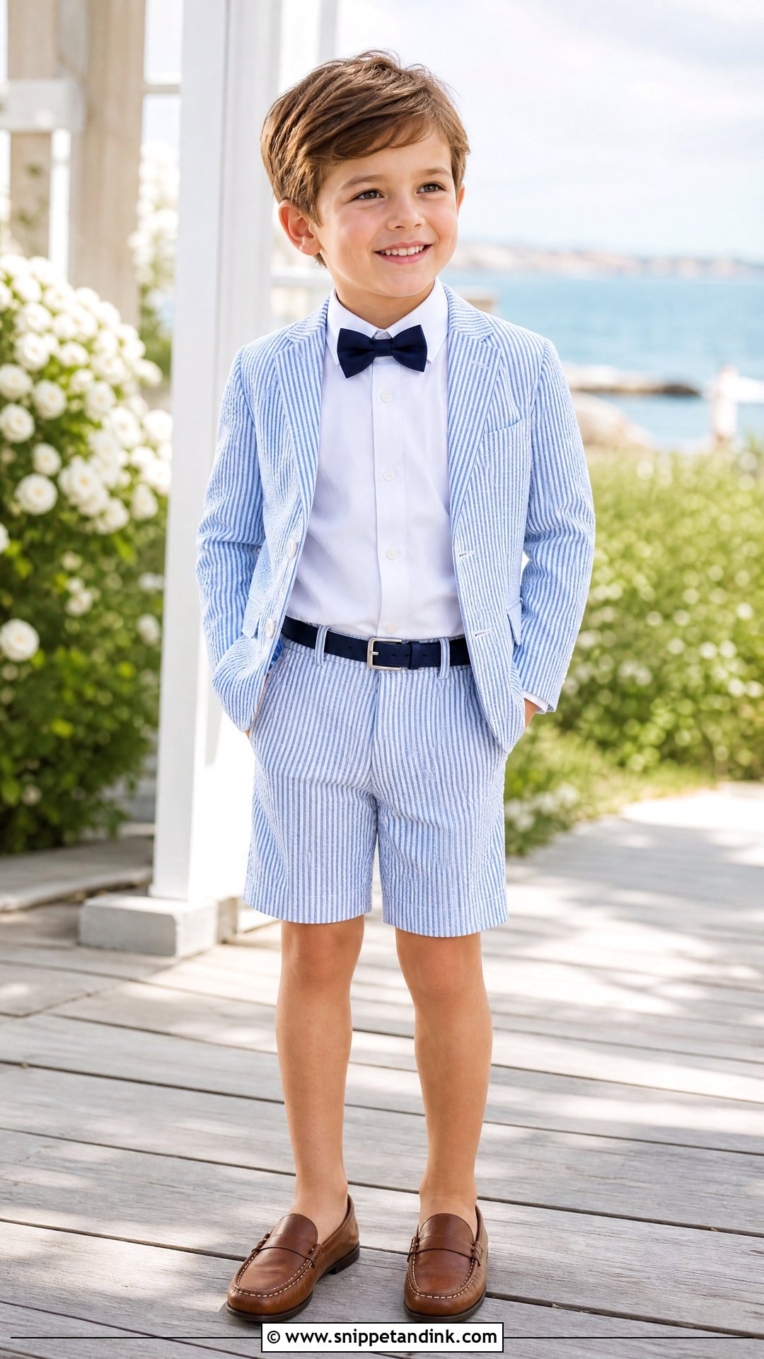 Blue Seersucker Wedding Outfit for Boys - Snippet and Ink - 20 Wedding Outfit for Boys Kids Ideas