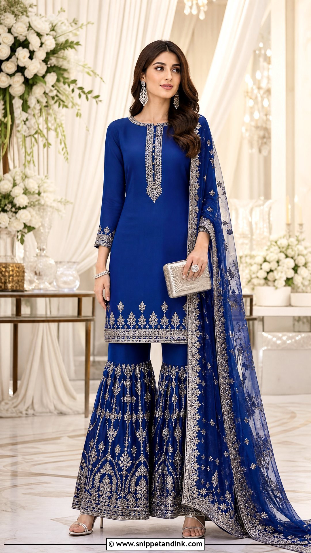 Blue Sharara Suit For Wedding - Snippet and Ink - 25 Latest Sharara Suit Designs Wedding