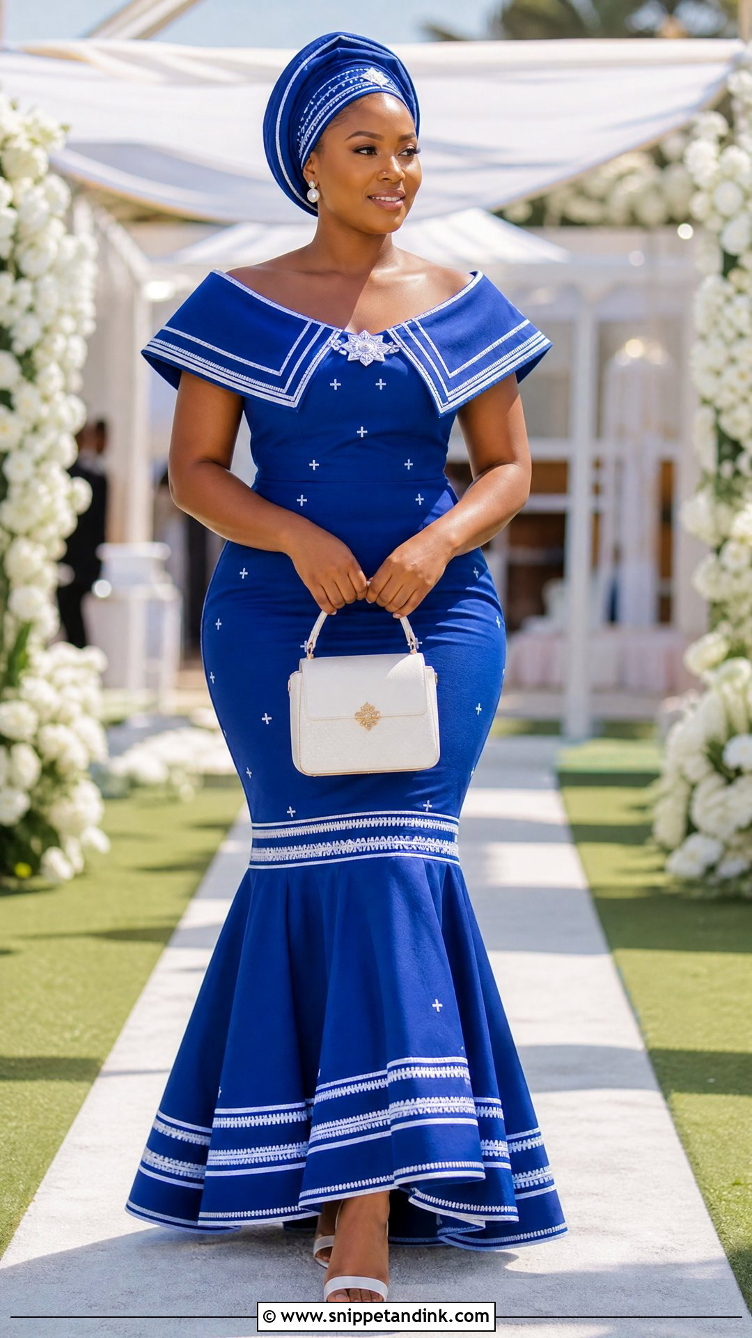 Blue Sotho Traditional Wedding Dress - Snippet and Ink - 20 Sotho Traditional Wedding Dresses
