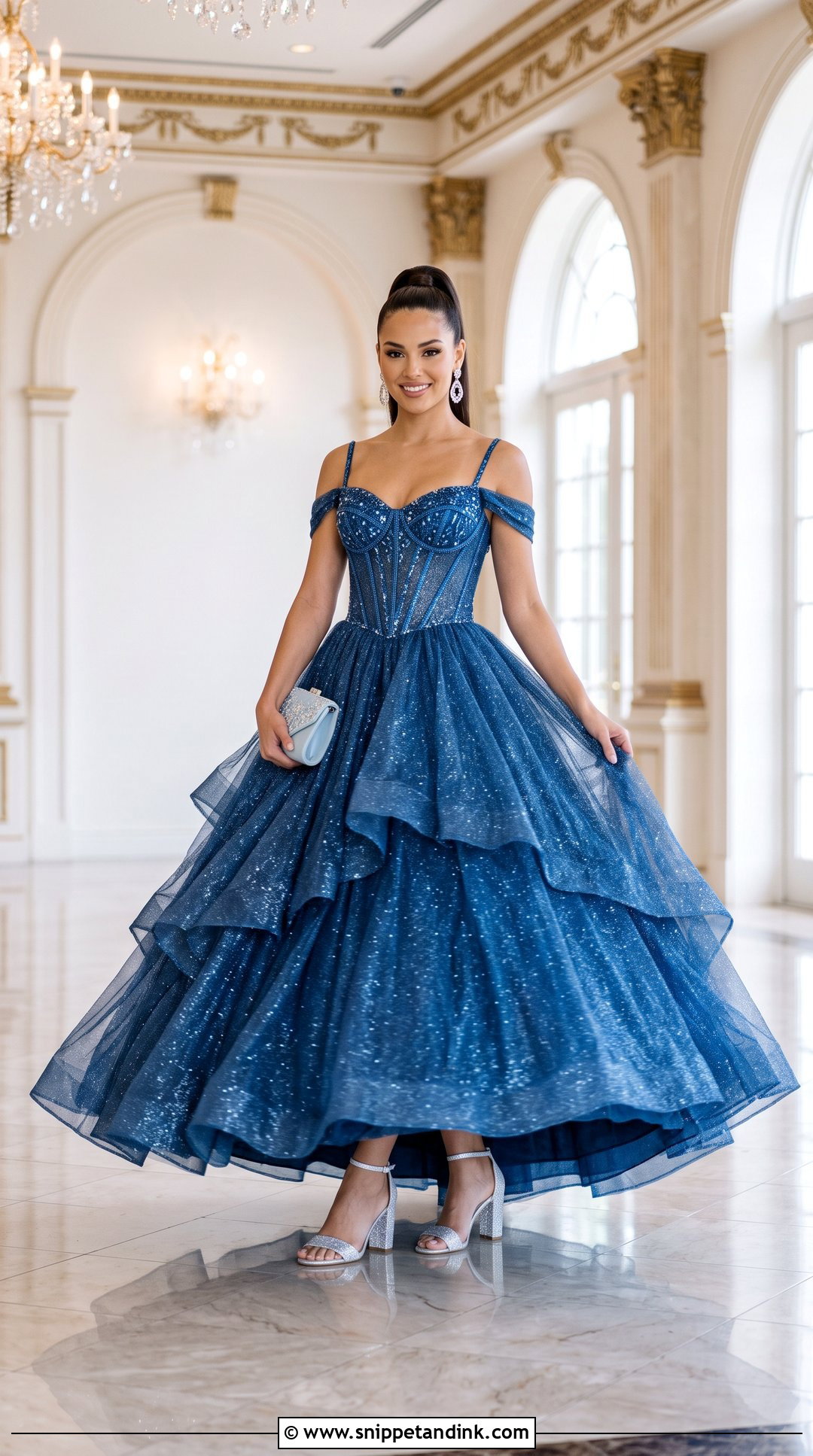 Blue Sparkle Huge Ball Gown - Snippet and Ink - 20 Huge Ball Gowns