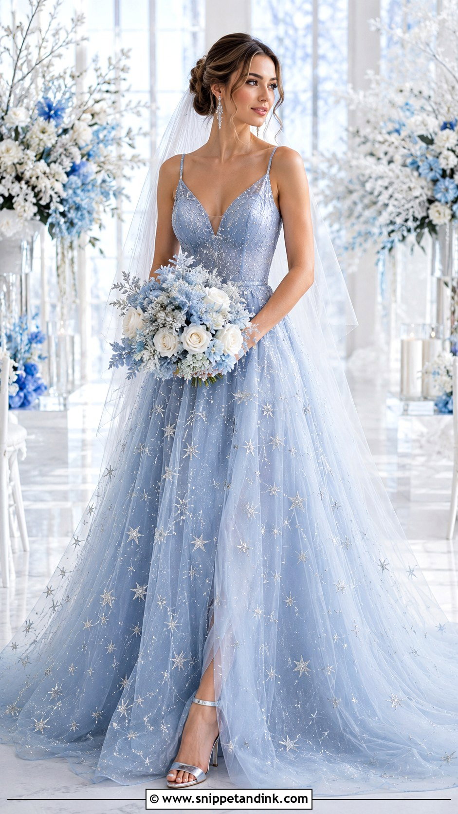 Blue Star Wedding Dress - Snippet and Ink - 20 Star Wedding Dress Ideas