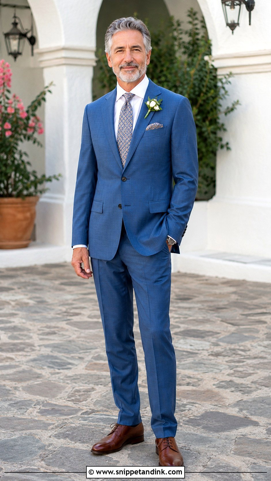 Blue Suit Father Wedding Outfit - Snippet and Ink - 25 Father Wedding Outfit Ideas