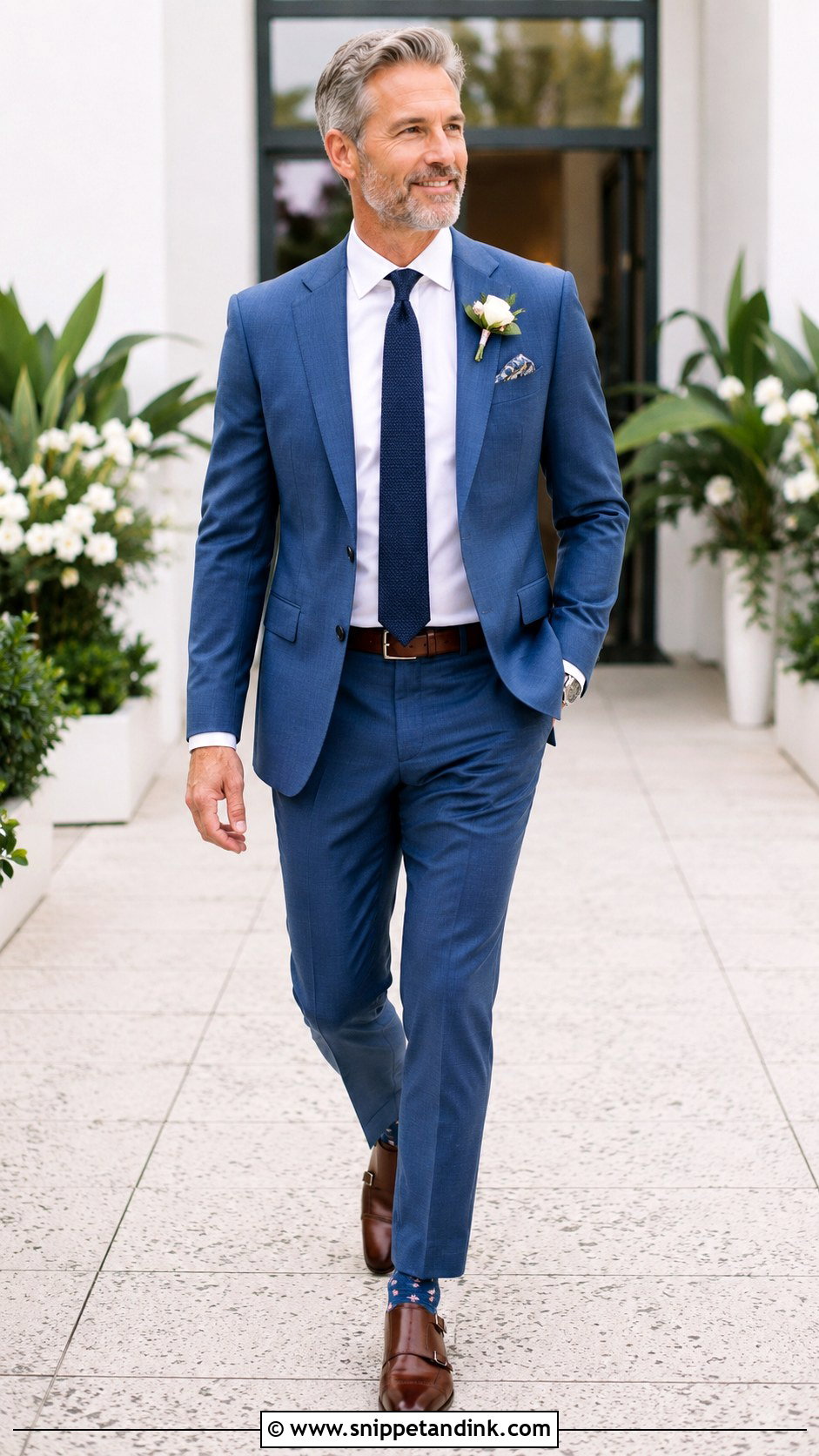Blue Suit Father of Bride Outfit - Snippet and Ink - 20 Father of Bride Outfit Ideas