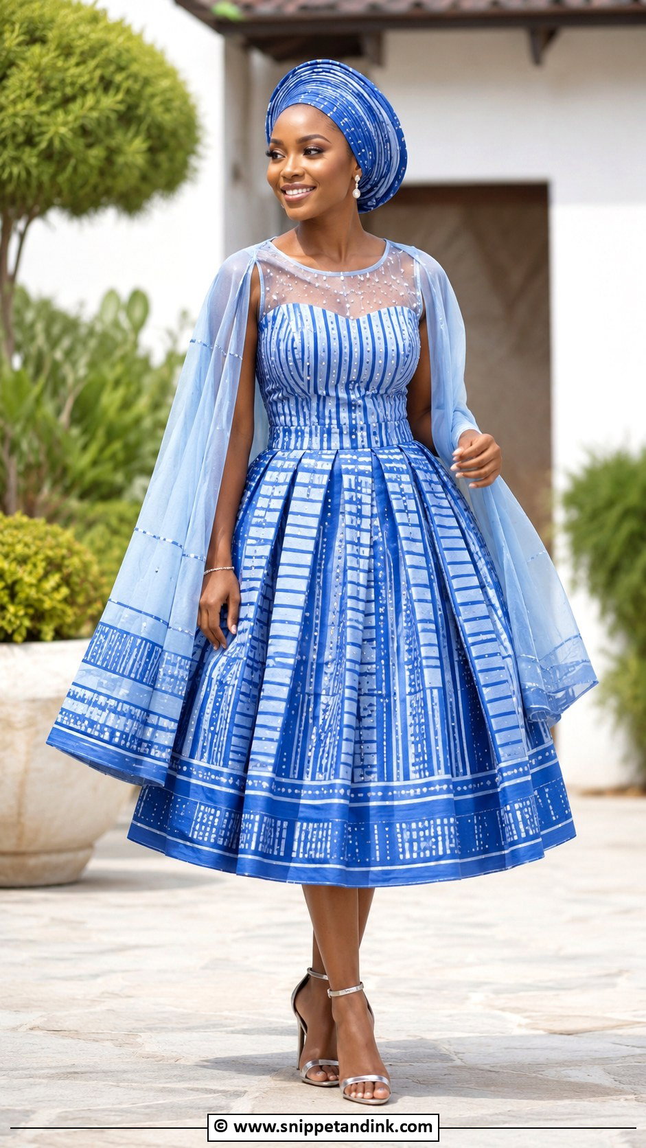 Blue Tswana Traditional Wedding Dress - Snippet and Ink - 25 Tswana Traditional Wedding Dresses