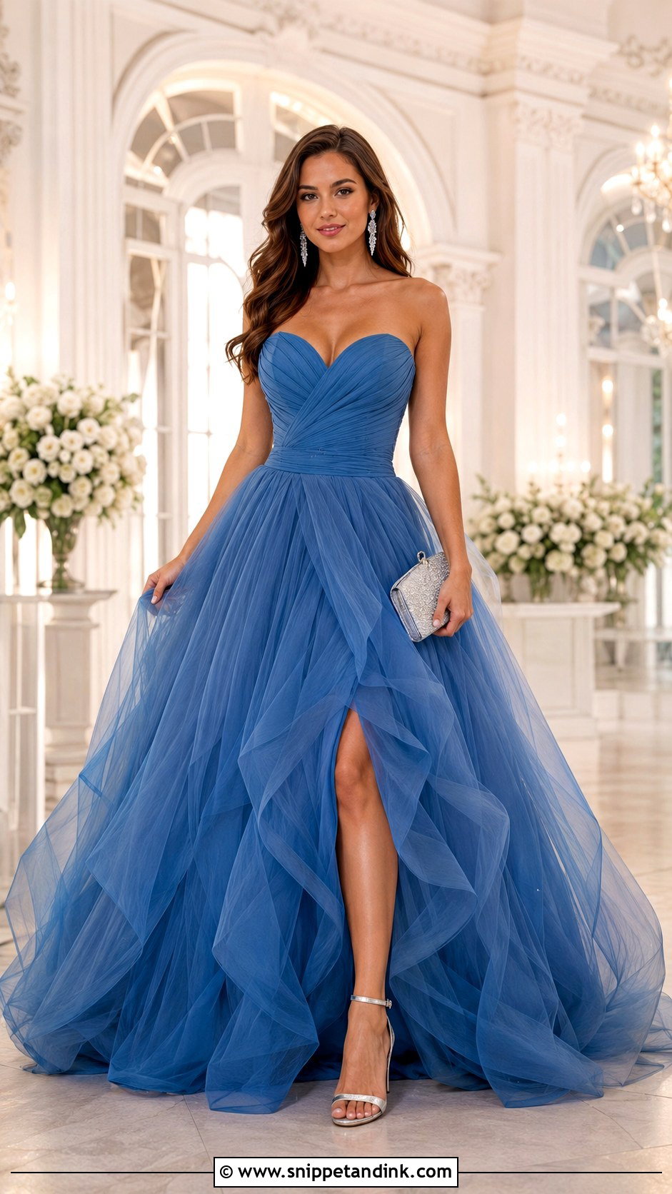 Blue Tulle Ball Gown - Snippet and Ink - 25 Fairytale Gowns