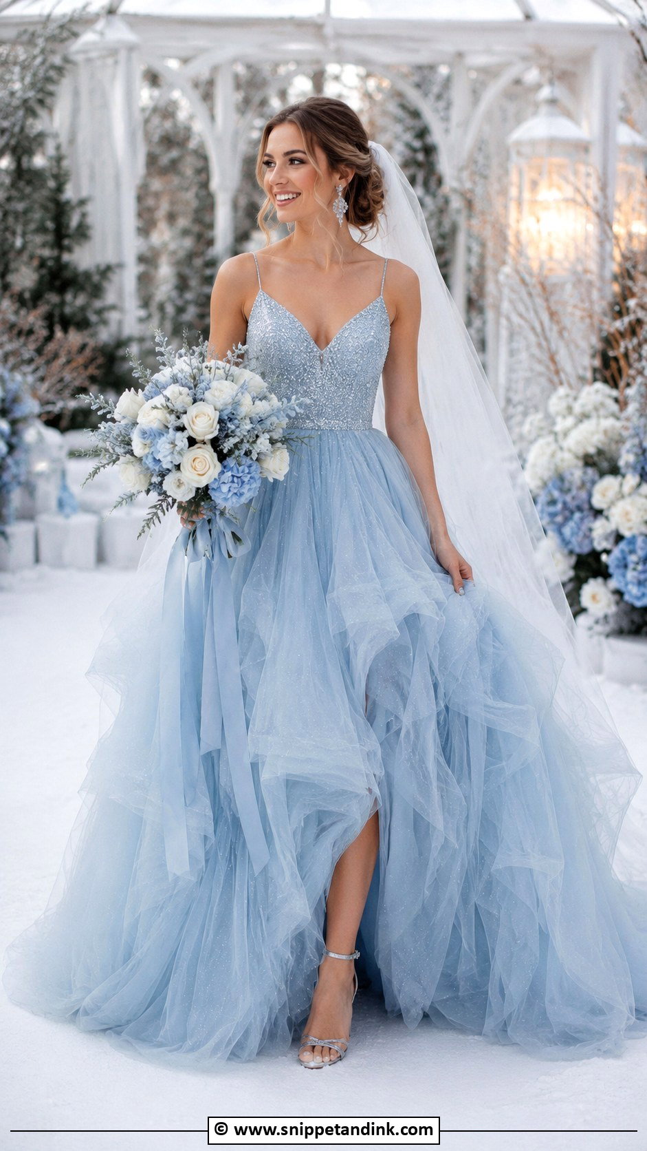 Blue Tulle Wedding Dress - Snippet and Ink - 30 Mystical Wedding Dress Ideas